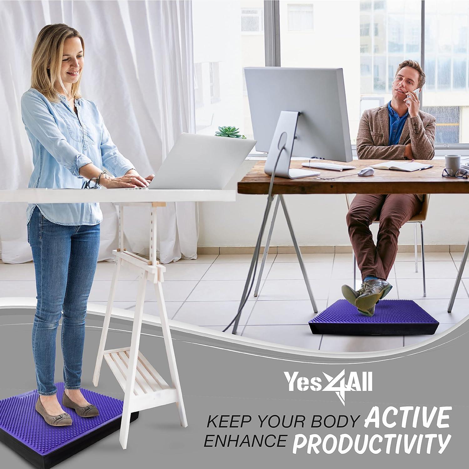 image:imageYes4All Balance Pad Nonslip TPE Foam Balance Pad with Upgraded Sizes L XL XXL Balance Mat for Fitness Yoga amp Stability Training Multicolor OptionsMPurple XXL Ultra Thick 20 x 16 x 3