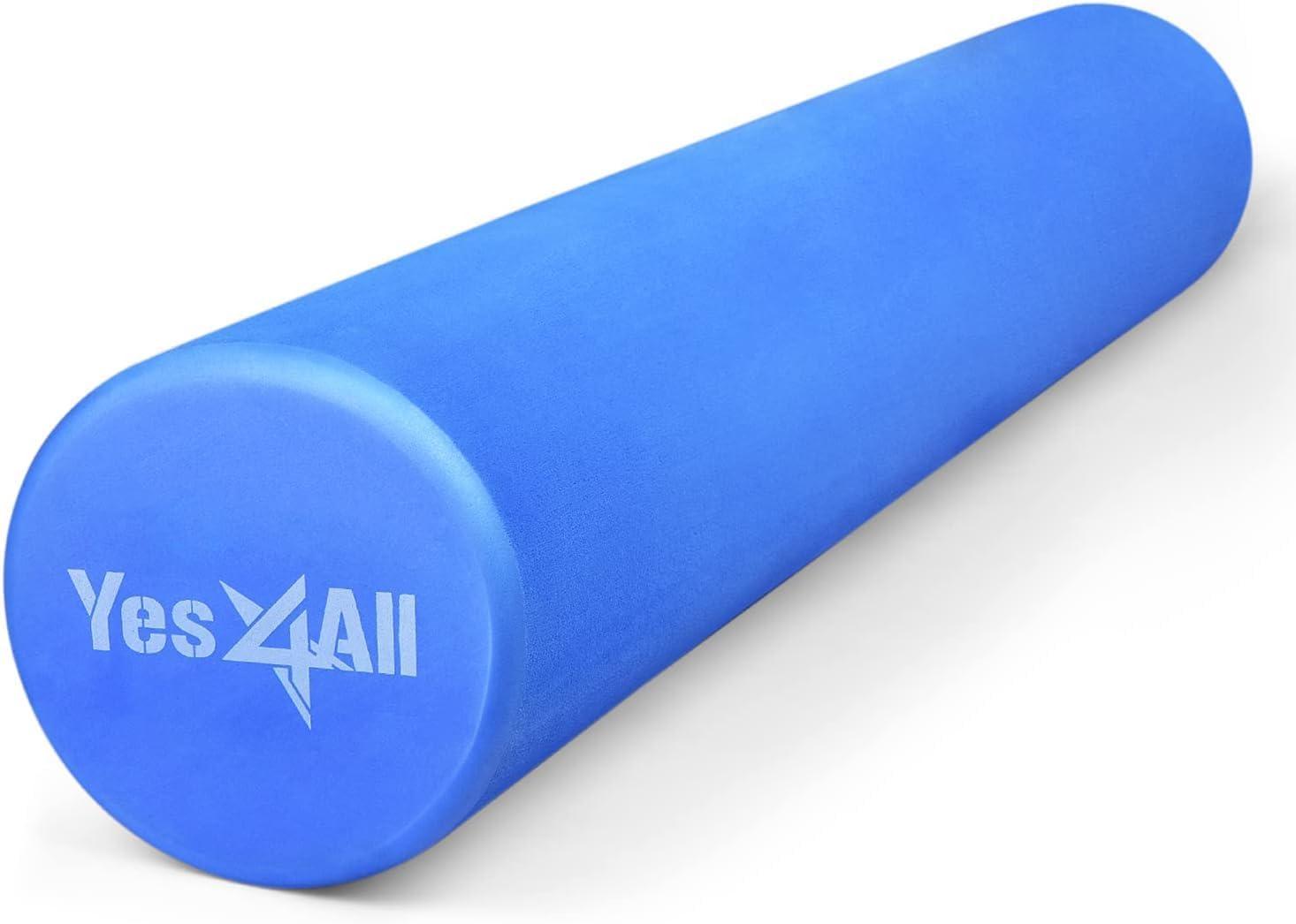 image:imageYes4All EVA Firm Foam Roller for Back Round Back Roller for Exercise Yoga amp Pilates 12182436 inchA Blue