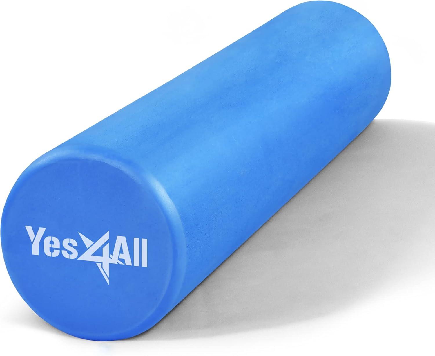 image:imageYes4All EVA Firm Foam Roller for Back Round Back Roller for Exercise Yoga amp Pilates 12182436 inchA Blue