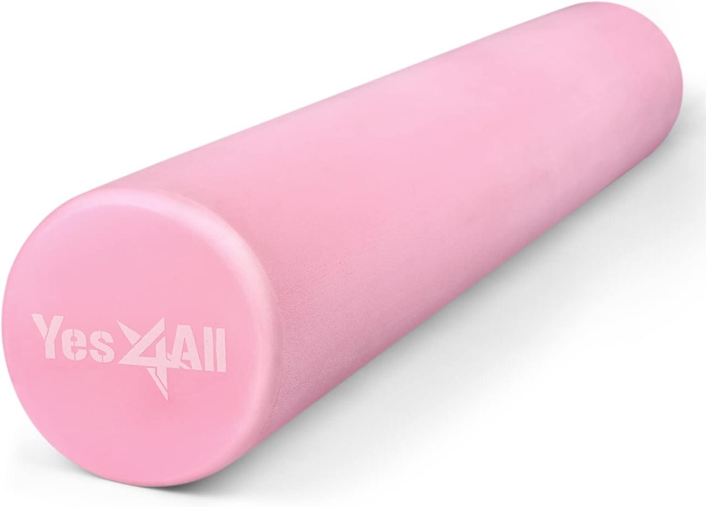 image:imageYes4All EVA Firm Foam Roller for Back Round Back Roller for Exercise Yoga amp Pilates 12182436 inchB Pink