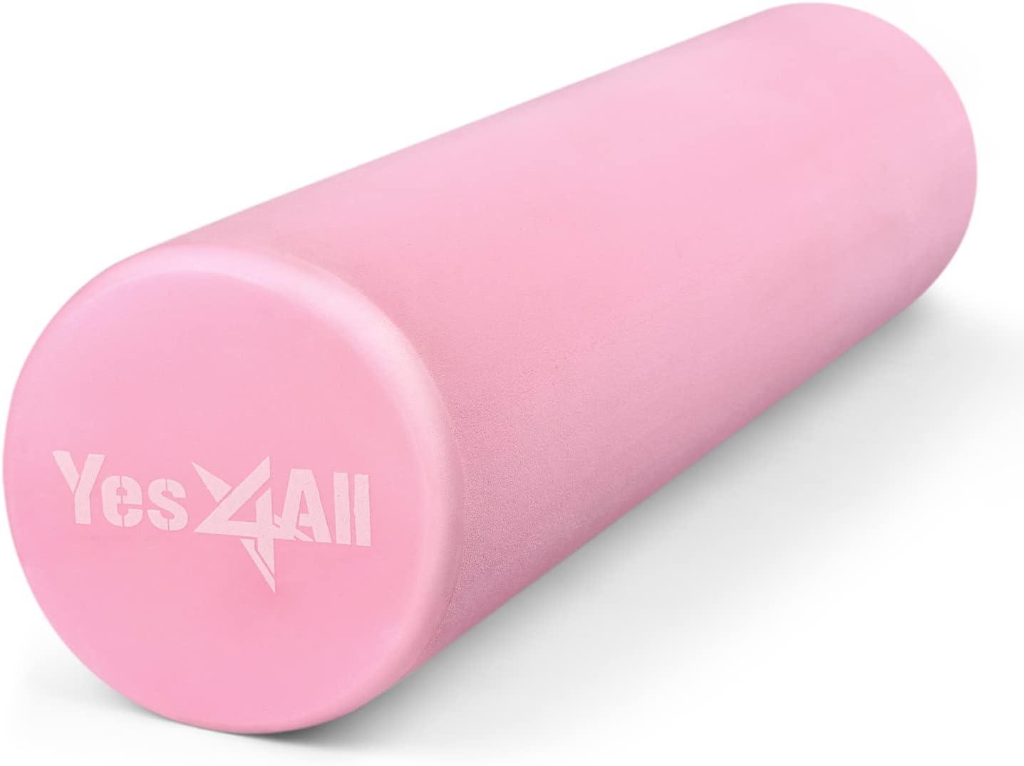 image:imageYes4All EVA Firm Foam Roller for Back Round Back Roller for Exercise Yoga amp Pilates 12182436 inchB Pink