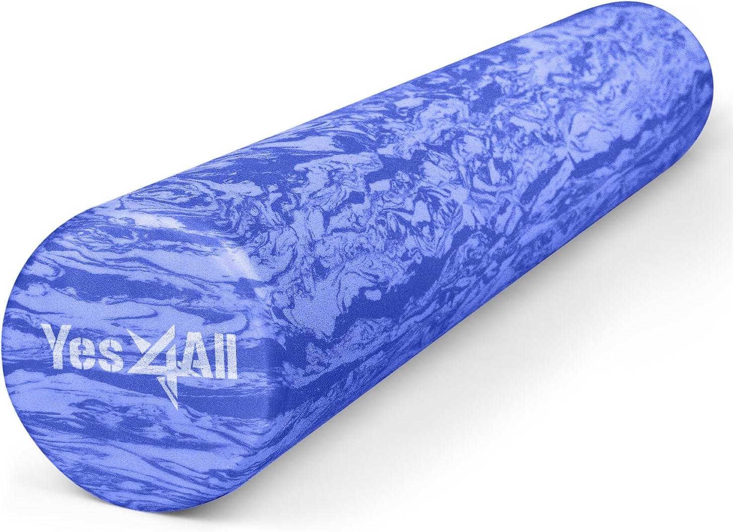 image:imageYes4All EVA Firm Foam Roller for Back Round Back Roller for Exercise Yoga amp Pilates 12182436 inchN Clematis Marbled