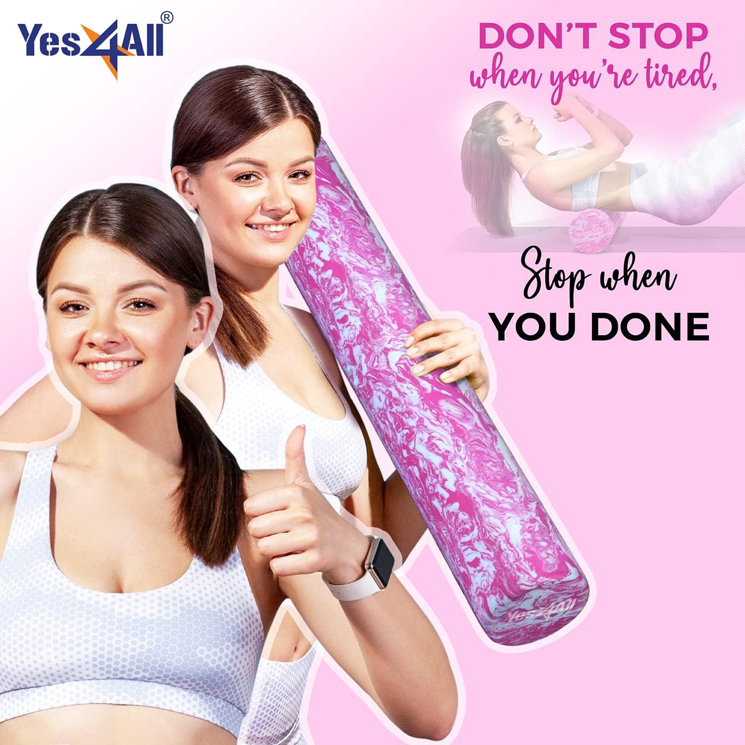 image:imageYes4All EVA Firm Foam Roller for Back Round Back Roller for Exercise Yoga amp Pilates 12182436 inchU Unicorn Marbled