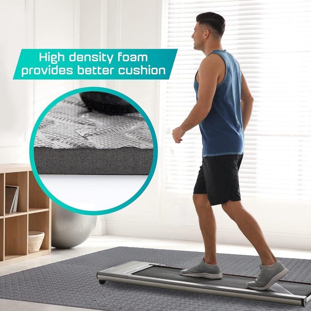 image:imageYes4All EVA Interlocking Mats Puzzle Floor Tiles Foam Floor Padding with Border for Furniture Home Space Living Room Garage 11153299 SQFTBlack