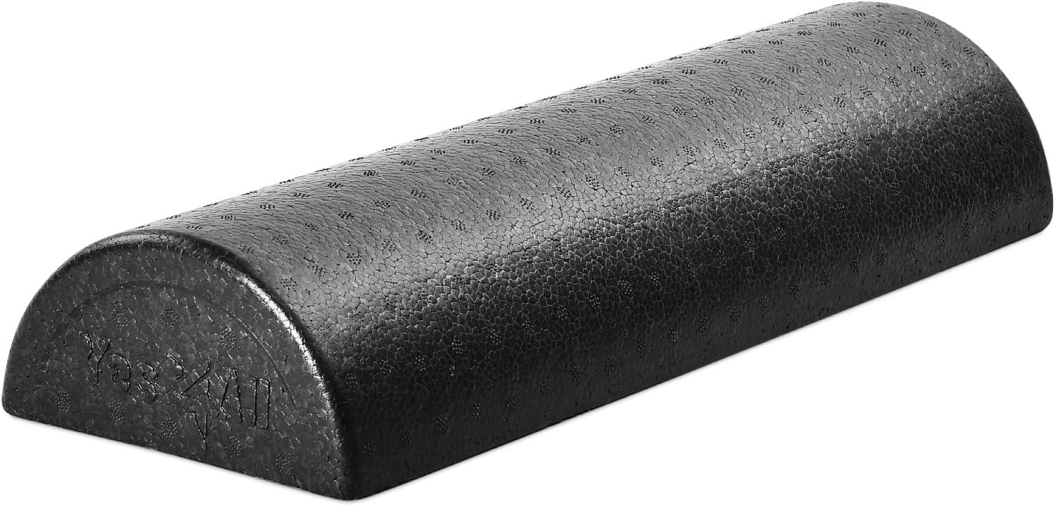 image:imageYes4All HighDensity EPP Half Round Back Roller Foam Exercise Foam Roller for Yoga Pilates amp Stretching 12 18 24 36 inchBlack