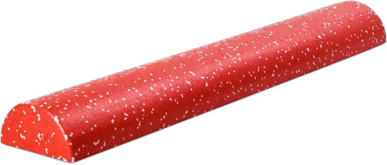 image:imageYes4All HighDensity EPP Half Round Back Roller Foam Exercise Foam Roller for Yoga Pilates amp Stretching 12 18 24 36 inchRed Snow