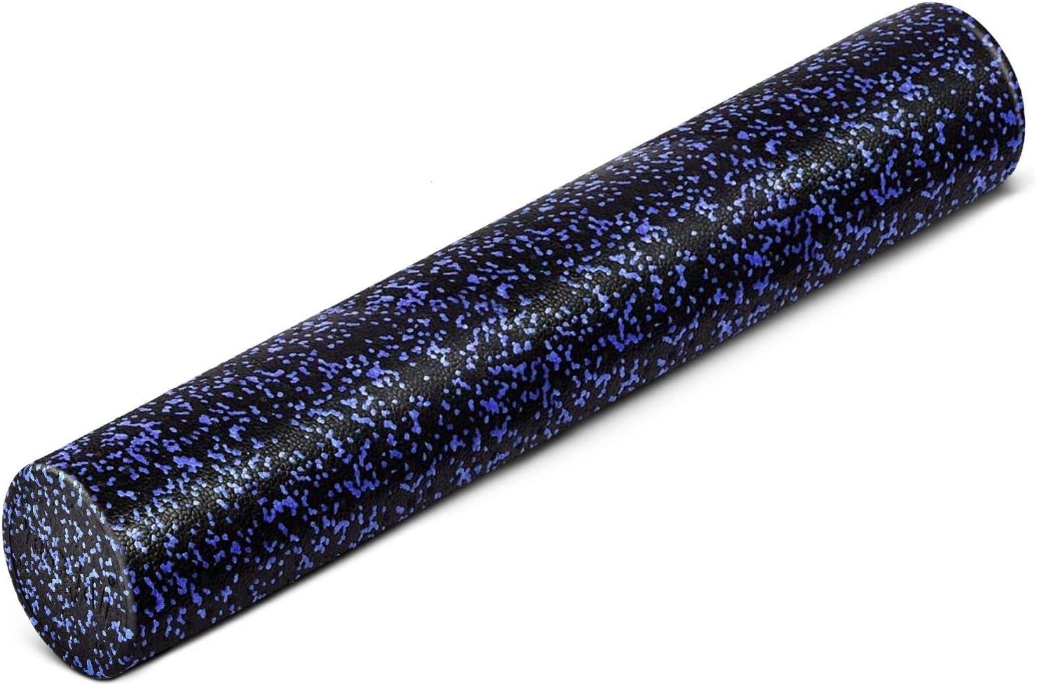 image:imageYes4All HighDensity EPP Round Back Roller Foam Exercise Foam Roller for Yoga Pilates amp Stretching 12 18 24 36 inchBlue Speckled