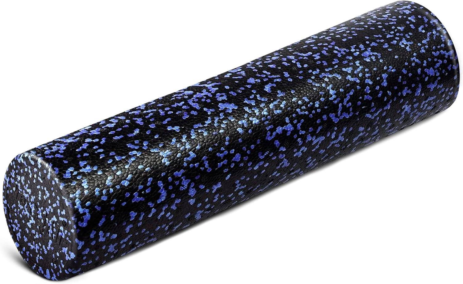 image:imageYes4All HighDensity EPP Round Back Roller Foam Exercise Foam Roller for Yoga Pilates amp Stretching 12 18 24 36 inchBlue Speckled