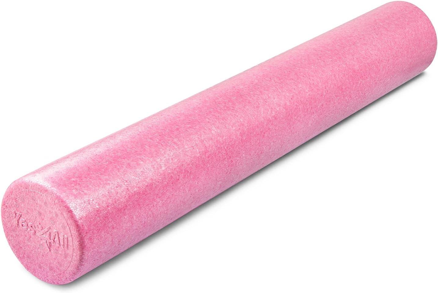 image:imageYes4All HighDensity EPP Round Back Roller Foam Exercise Foam Roller for Yoga Pilates amp Stretching 12 18 24 36 inchFuschia Rose