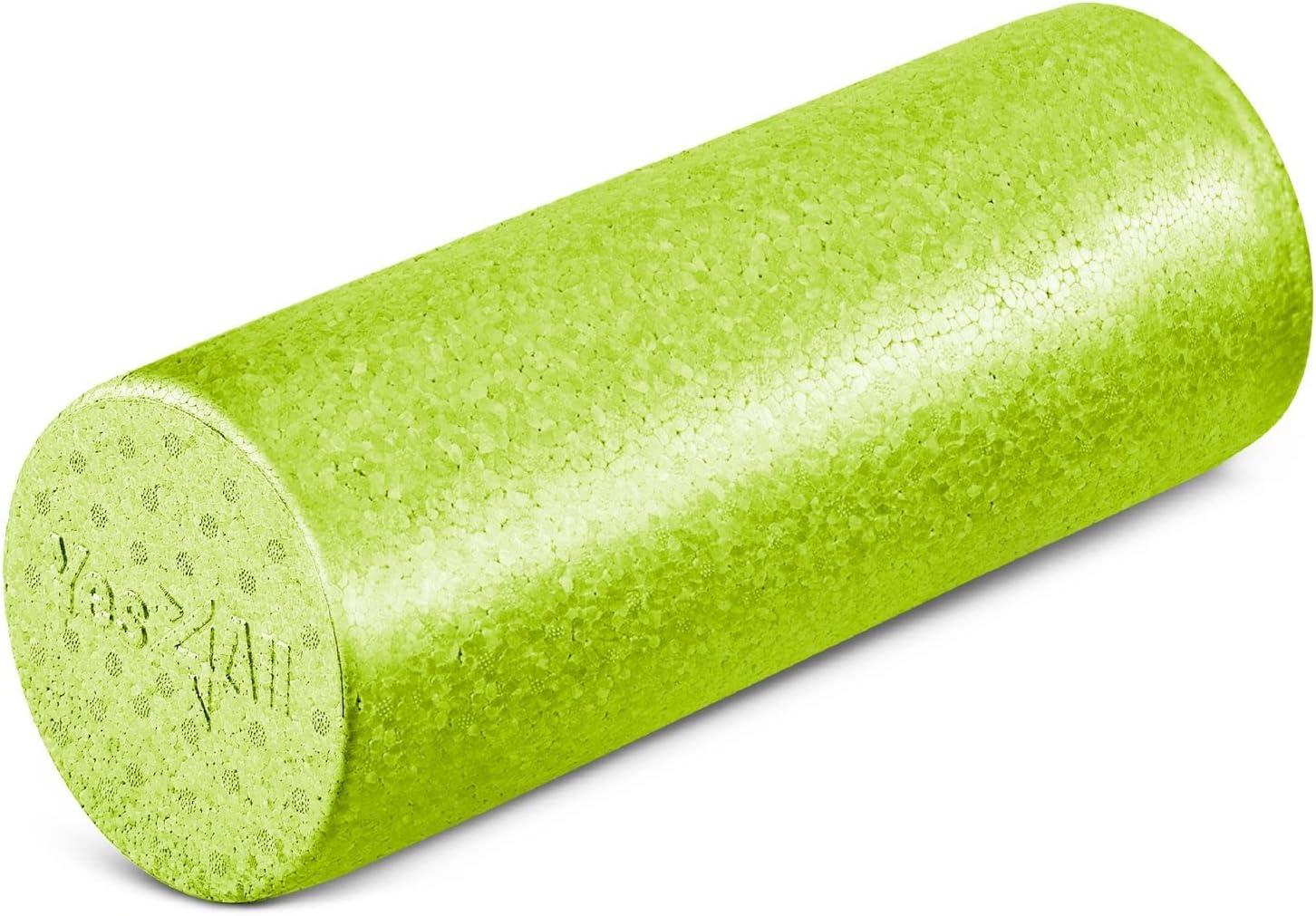image:imageYes4All HighDensity EPP Round Back Roller Foam Exercise Foam Roller for Yoga Pilates amp Stretching 12 18 24 36 inchLime
