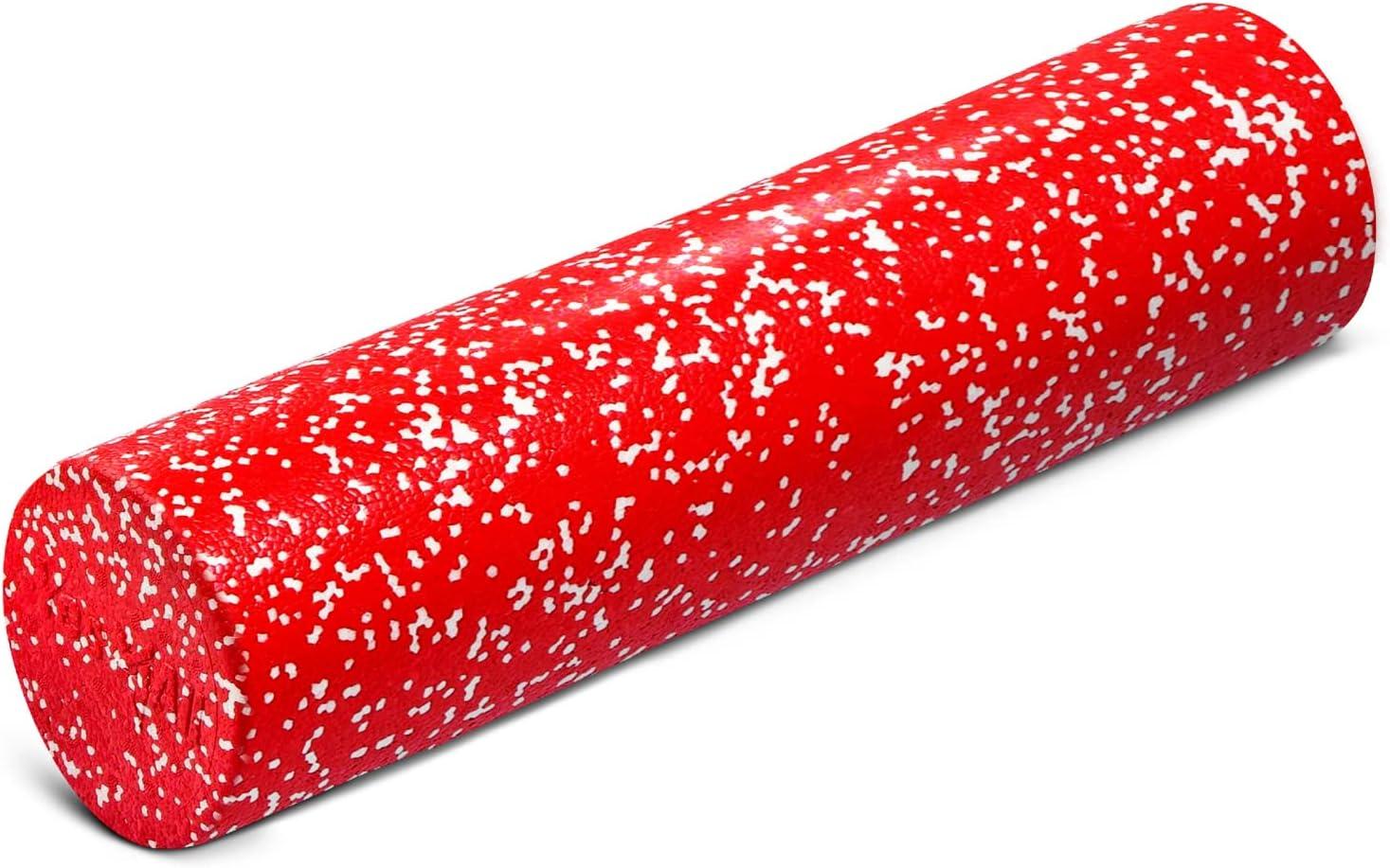 image:imageYes4All HighDensity EPP Round Back Roller Foam Exercise Foam Roller for Yoga Pilates amp Stretching 12 18 24 36 inchRed Snow