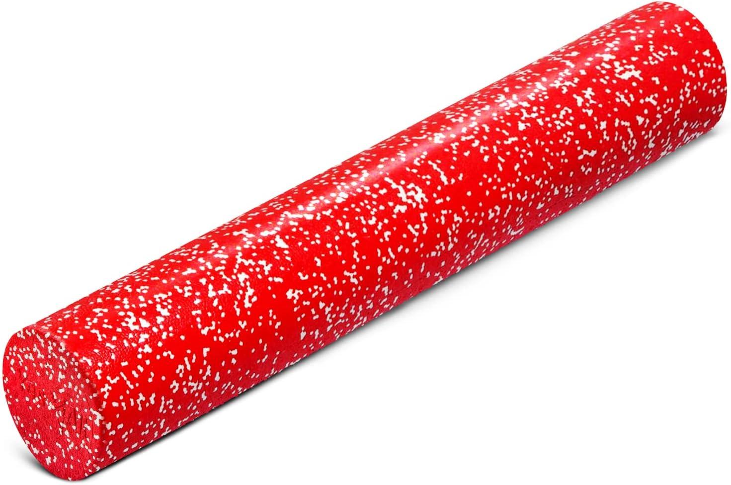 image:imageYes4All HighDensity EPP Round Back Roller Foam Exercise Foam Roller for Yoga Pilates amp Stretching 12 18 24 36 inchRed Snow