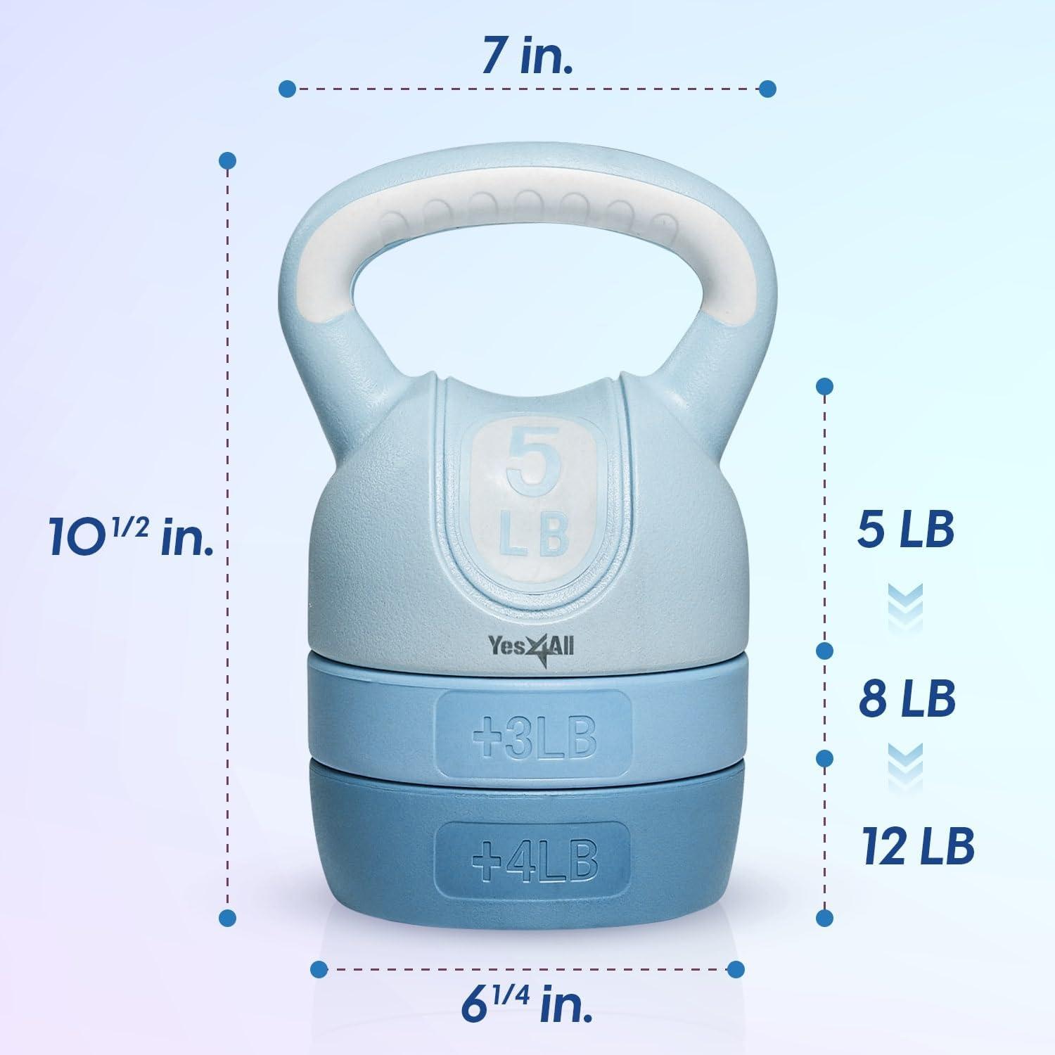 image:imageYes4All Kettlebell Sets Adjustable Kettlebell Set for Strength Training Kettlebells Adjustable Weight for Versatile WorkoutsD Teal