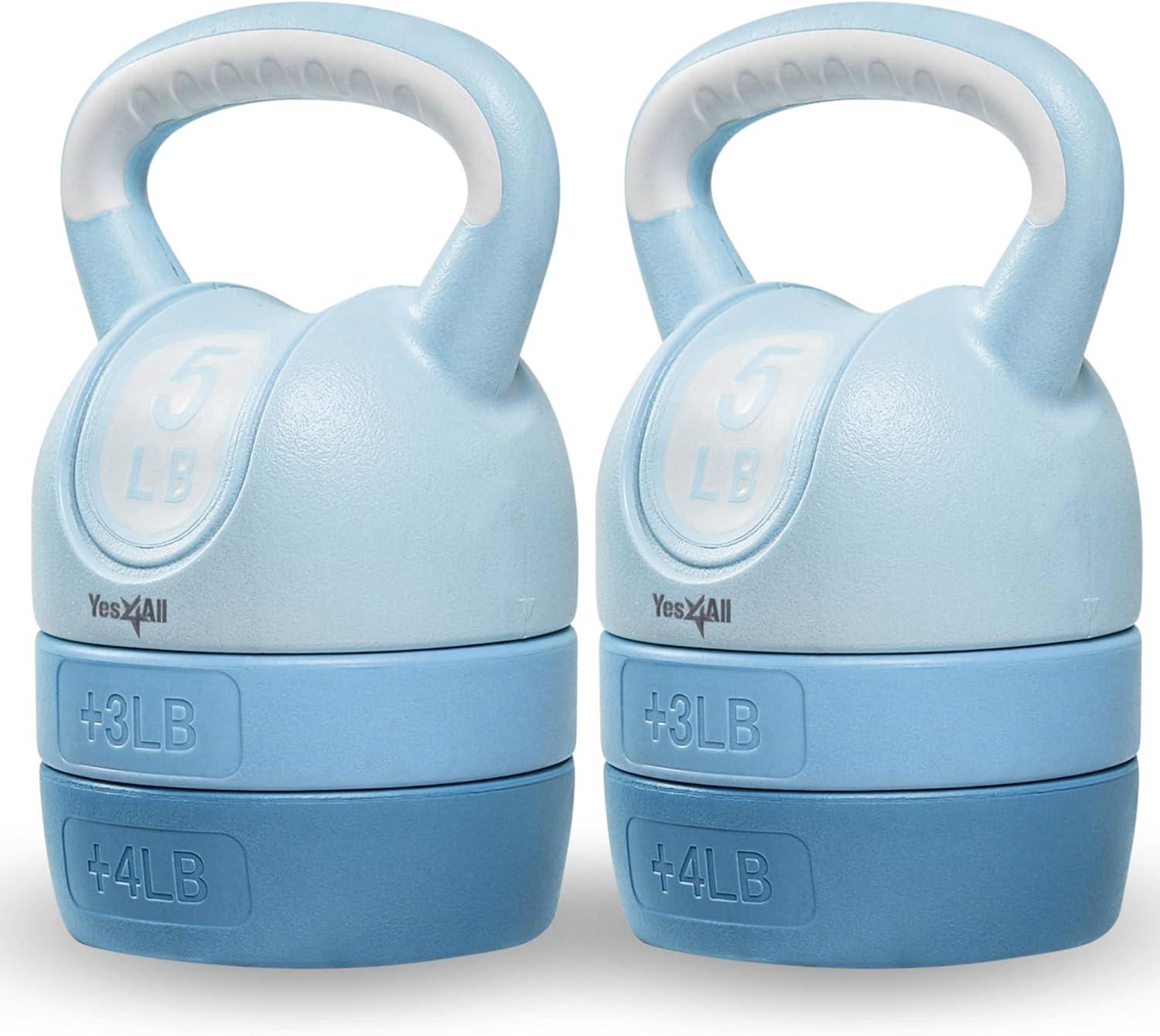 image:imageYes4All Kettlebell Sets Adjustable Kettlebell Set for Strength Training Kettlebells Adjustable Weight for Versatile WorkoutsD Teal