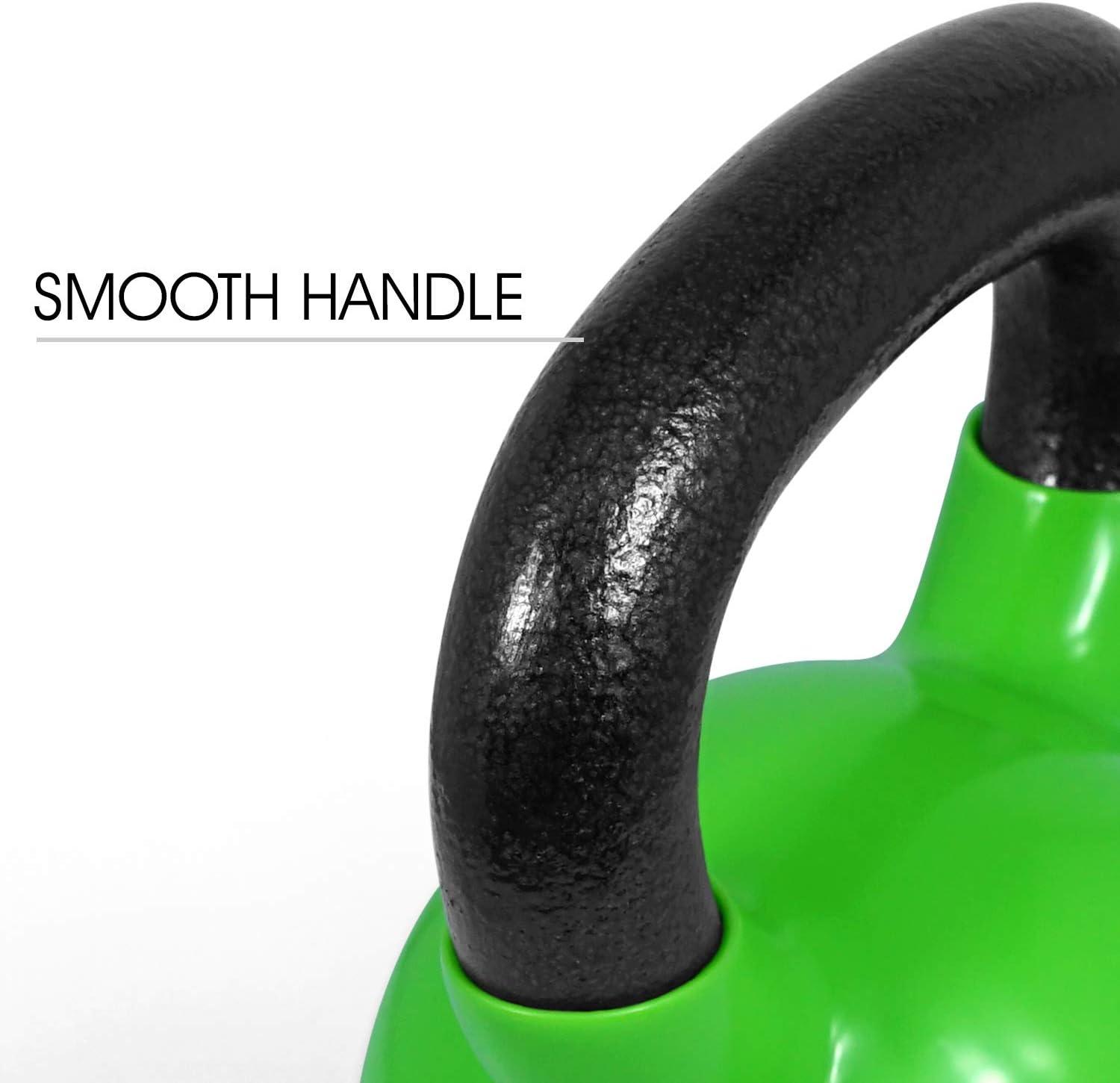image:imageYes4All Kettlebell Vinyl Coated Kettlebell Cast Iron Sets with Stable Flat Bottom for Full Body Workout Push up Grip Strength Training amp Weights ExercisesMulticolor