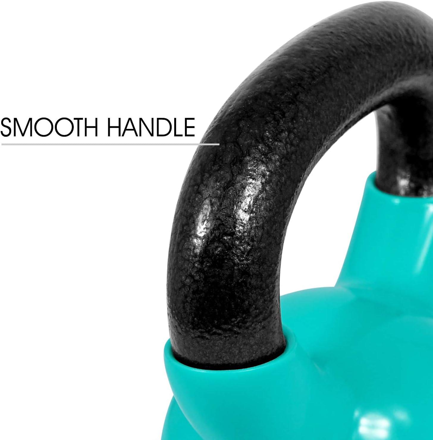 image:imageYes4All Kettlebell Vinyl Coated Kettlebell Cast Iron Sets with Stable Flat Bottom for Full Body Workout Push up Grip Strength Training amp Weights ExercisesMulticolor