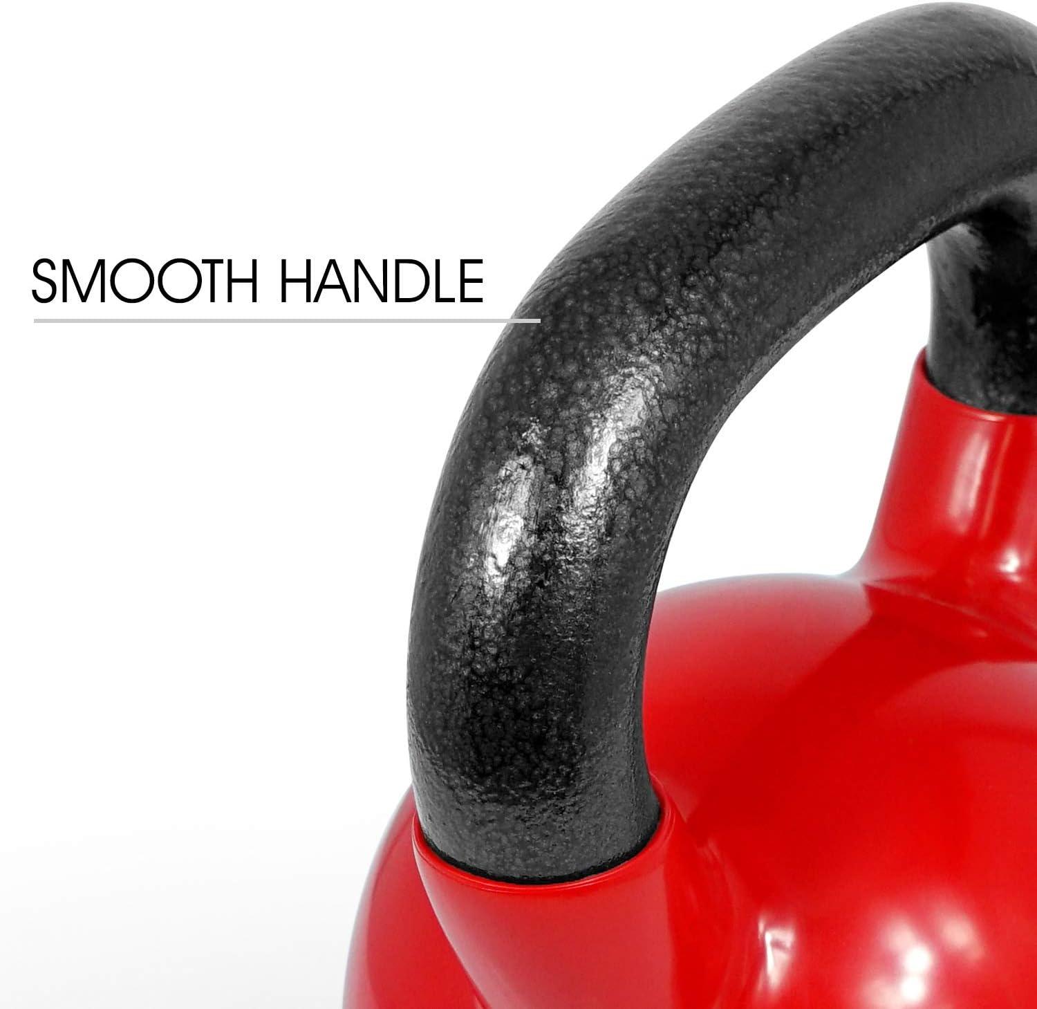 image:imageYes4All Kettlebell Vinyl Coated Kettlebell Cast Iron Sets with Stable Flat Bottom for Full Body Workout Push up Grip Strength Training amp Weights ExercisesMulticolor