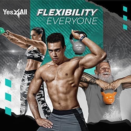 image:imageYes4All Kettlebells Rubber Base Kettlebell Set for Women Strength Training Kettlebells Weights 1065 lbsH 35LB Grey