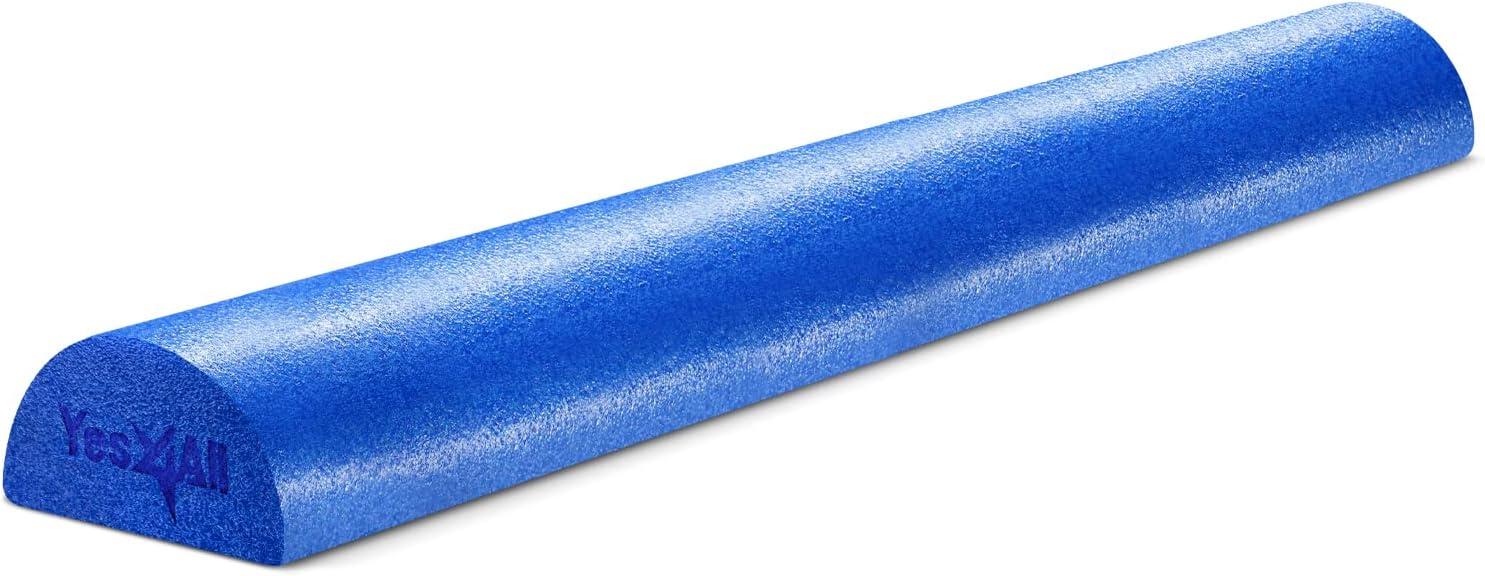 image:imageYes4All Medium Firm Half Foam Rollers for PostWorkout Relaxation 12182436 inch PE Foam Roll for Back Massage amp Yoga ExerciseHalf Blue