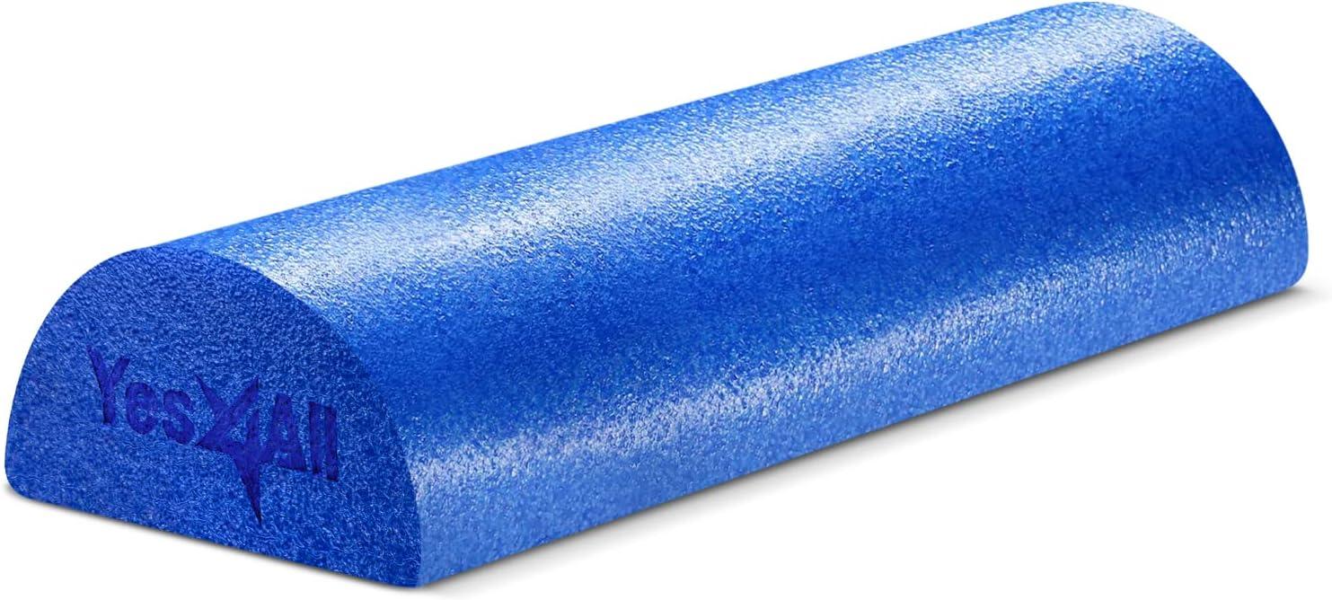 image:imageYes4All Medium Firm Half Foam Rollers for PostWorkout Relaxation 12182436 inch PE Foam Roll for Back Massage amp Yoga ExerciseHalf Blue