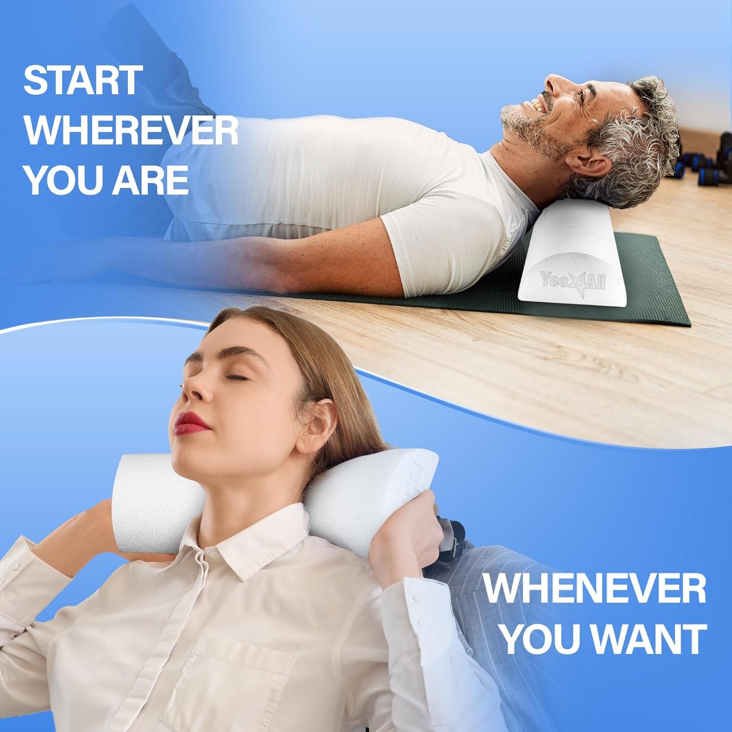 image:imageYes4All Medium Firm Half Foam Rollers for PostWorkout Relaxation 12182436 inch PE Foam Roll for Back Massage amp Yoga ExercisePremium White
