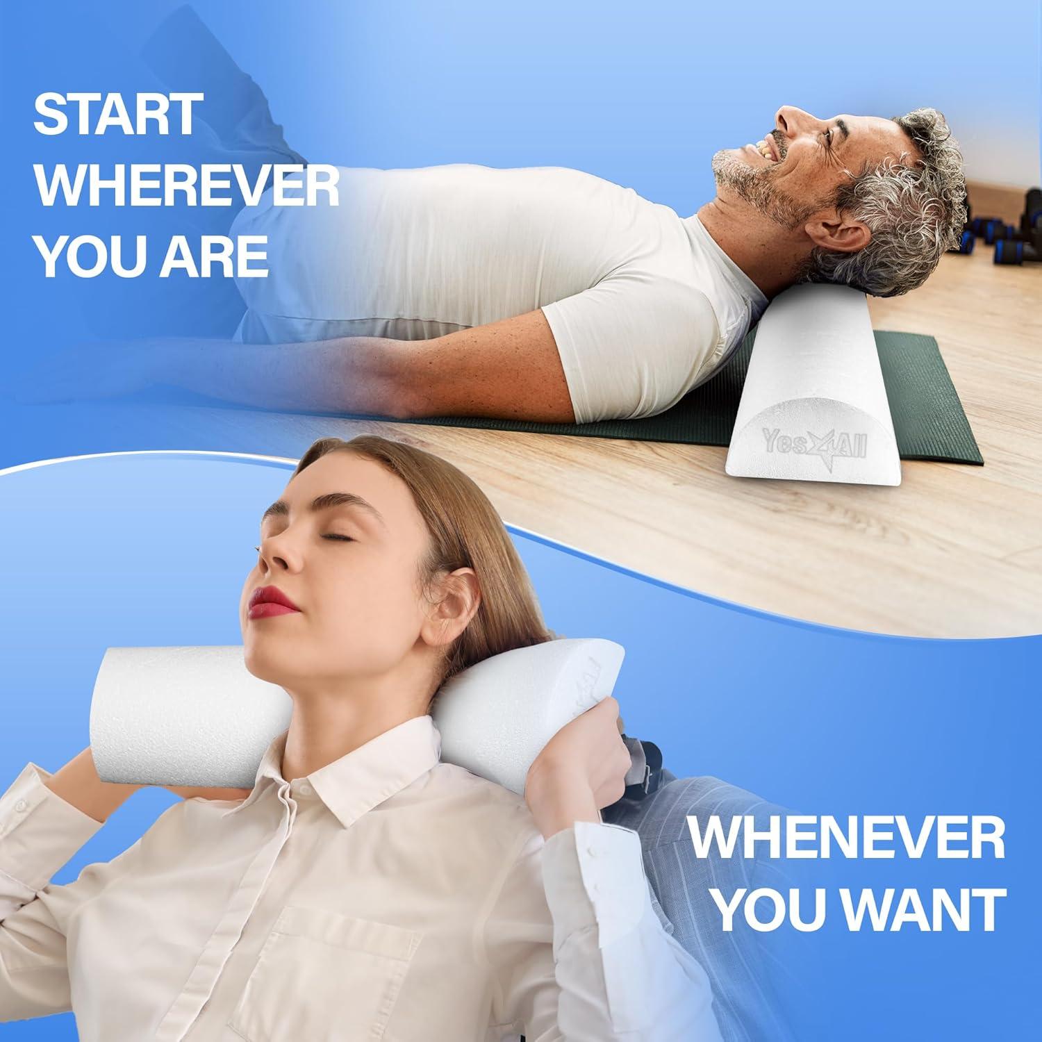 image:imageYes4All Medium Firm Half Foam Rollers for PostWorkout Relaxation 12182436 inch PE Foam Roll for Back Massage amp Yoga ExerciseWhite