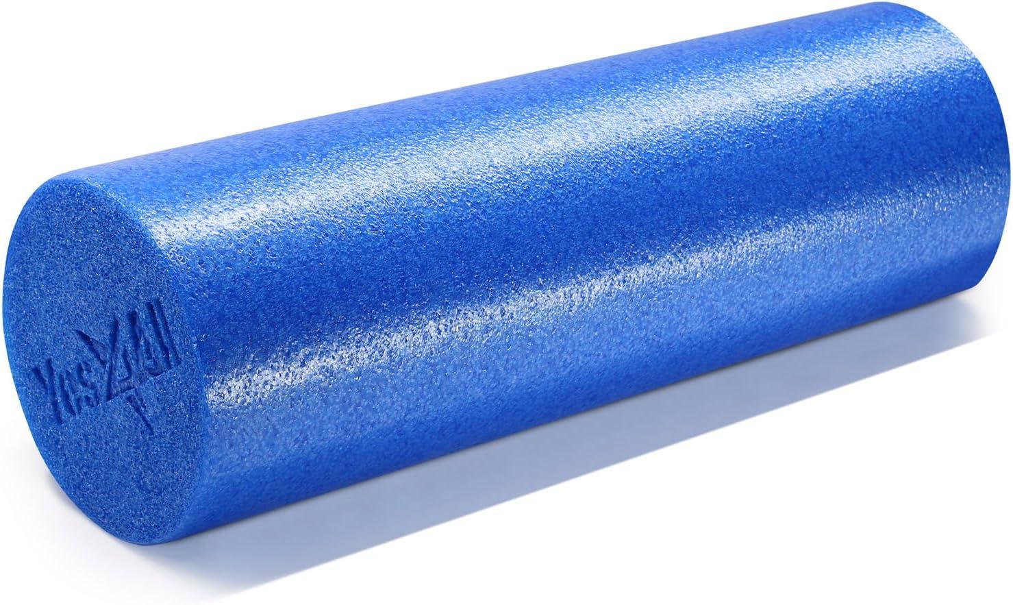 image:imageYes4All Medium Firm Round PE Foam Roller 12 18 24 36 Inches for Pilates Yoga Stretching Balance amp Core ExercisesBlue