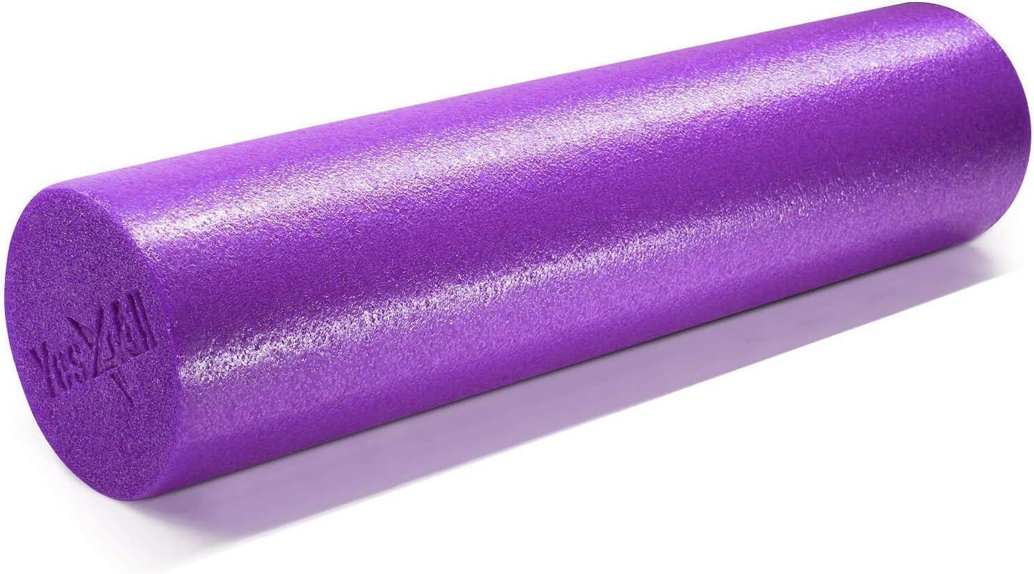 image:imageYes4All Medium Firm Round PE Foam Roller 12 18 24 36 Inches for Pilates Yoga Stretching Balance amp Core ExercisesPurple