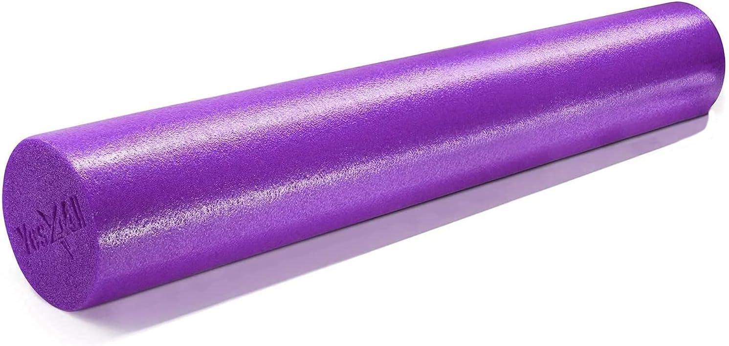 image:imageYes4All Medium Firm Round PE Foam Roller 12 18 24 36 Inches for Pilates Yoga Stretching Balance amp Core ExercisesPurple