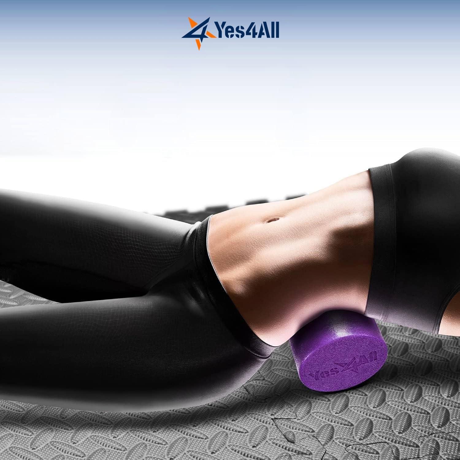 image:imageYes4All Medium Firm Round PE Foam Roller 12 18 24 36 Inches for Pilates Yoga Stretching Balance amp Core ExercisesPurple