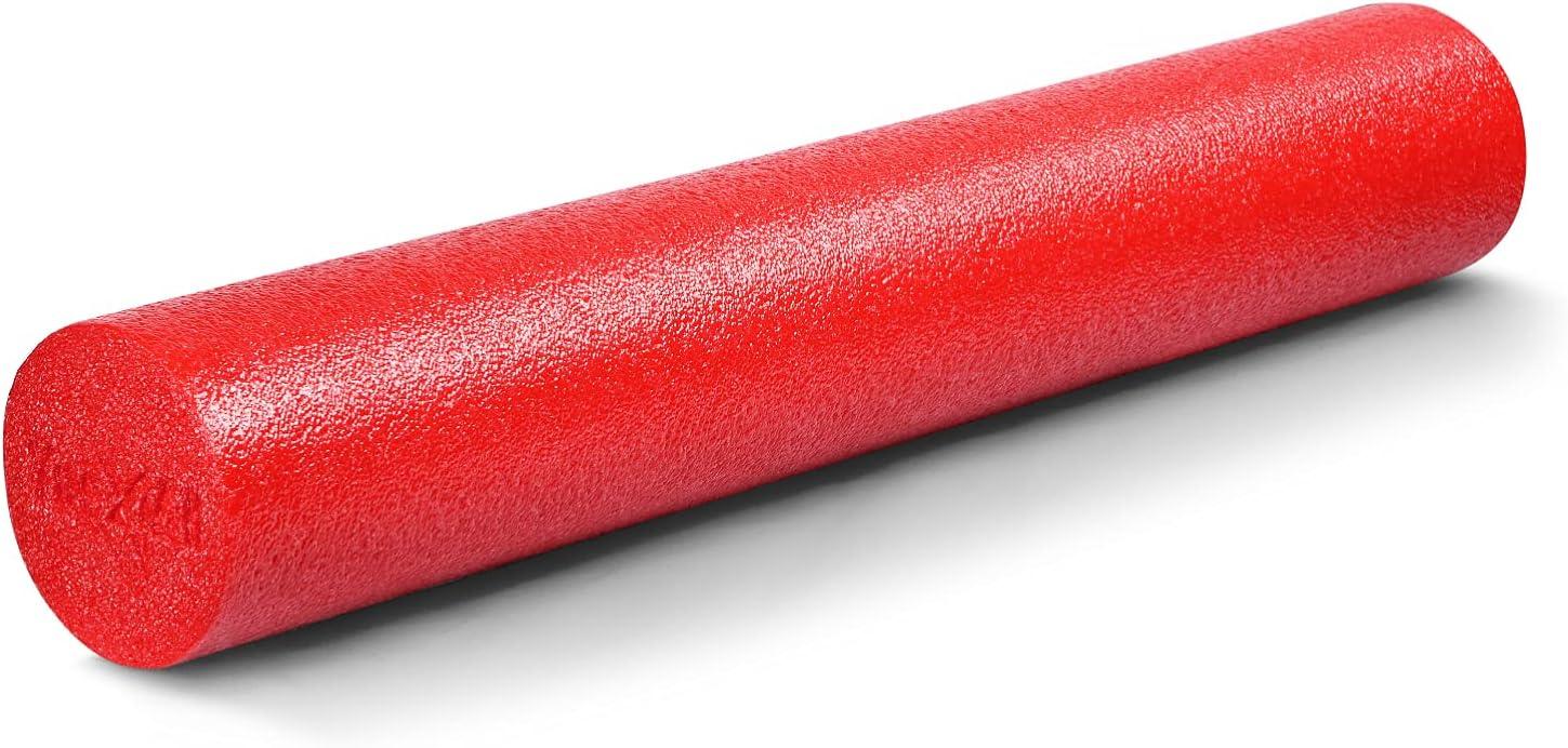 image:imageYes4All Medium Firm Round PE Foam Roller 12 18 24 36 Inches for Pilates Yoga Stretching Balance amp Core ExercisesRed