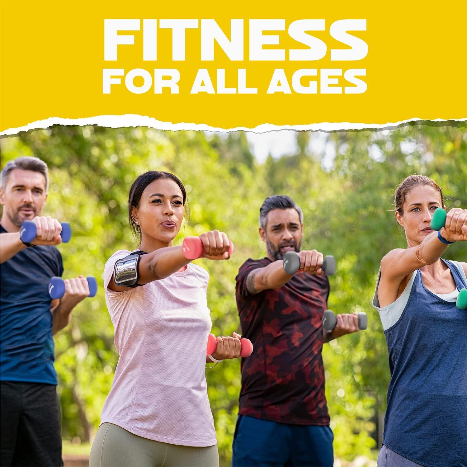 image:imageYes4All Neoprene Coated Dumbbell Hand Weight Sets of 2 Multiple Weight Options with 15 Colors Antiroll AntiSlip Hexagon ShapeC Yellow 4lbs Pair