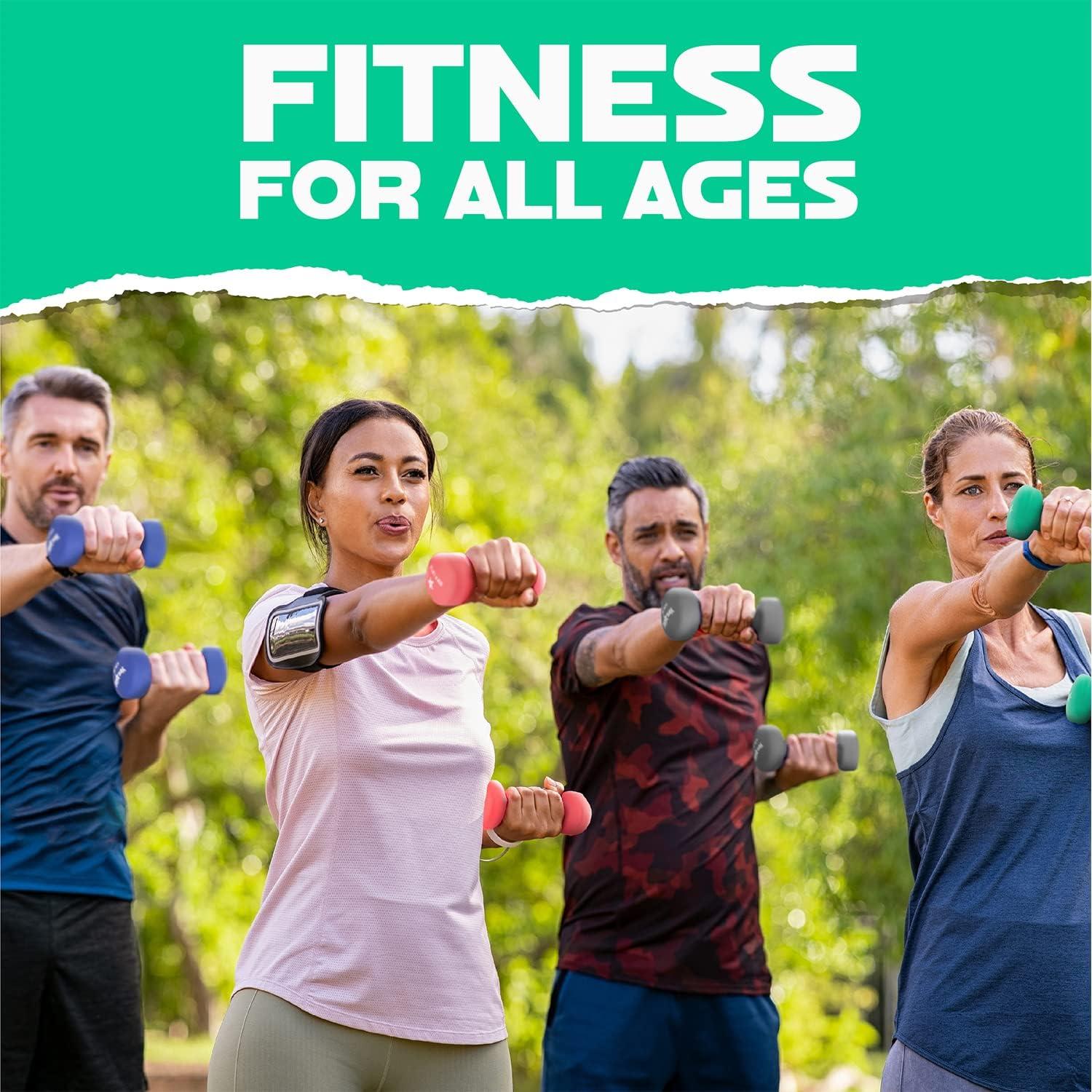 image:imageYes4All Neoprene Coated Dumbbell Hand Weight Sets of 2 Multiple Weight Options with 15 Colors Antiroll AntiSlip Hexagon ShapeD Dark Green 5lbs Pair