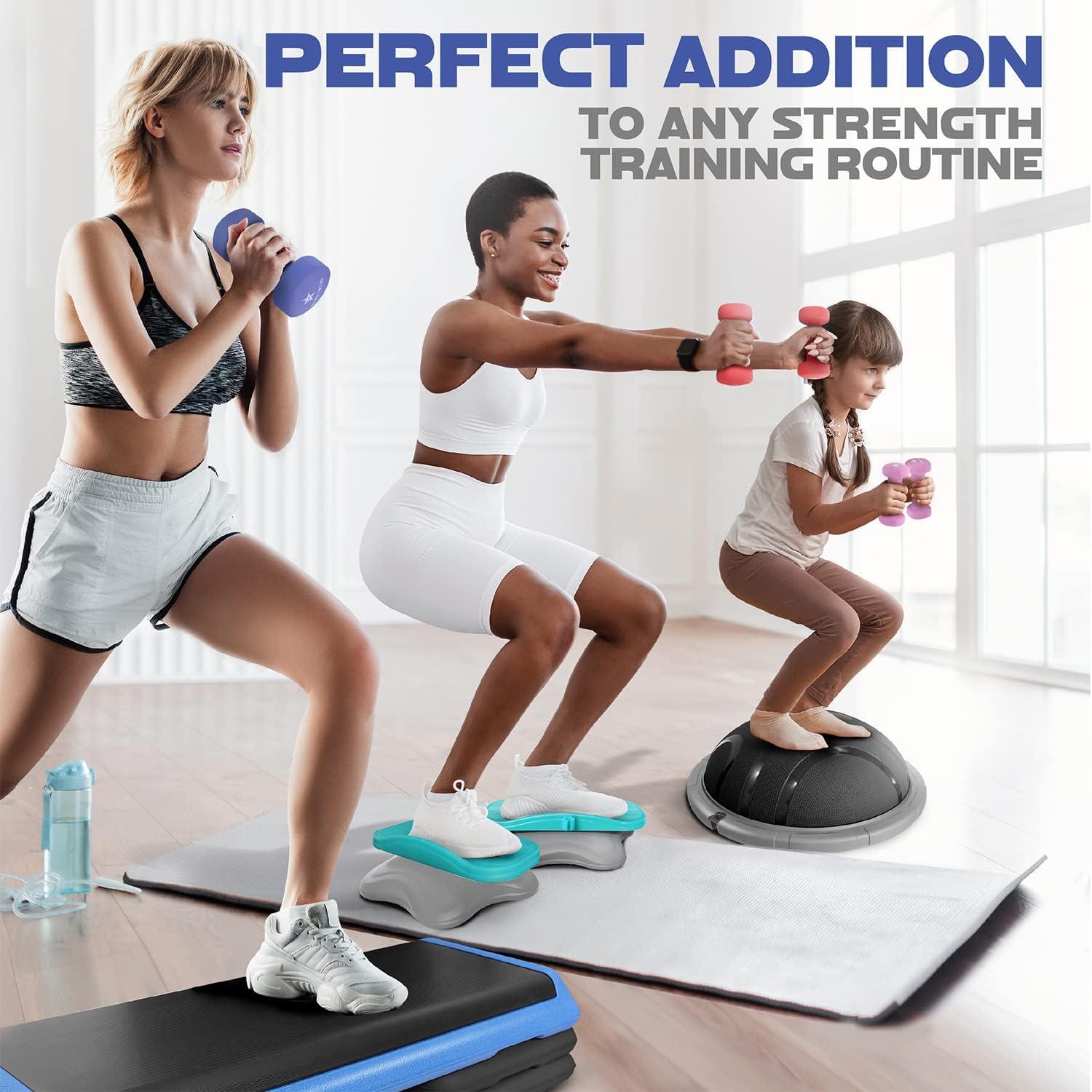 image:imageYes4All Neoprene Coated Dumbbell Hand Weight Sets of 2 Multiple Weight Options with 15 Colors Antiroll AntiSlip Hexagon ShapeE Dark Blue 6lbs Pair