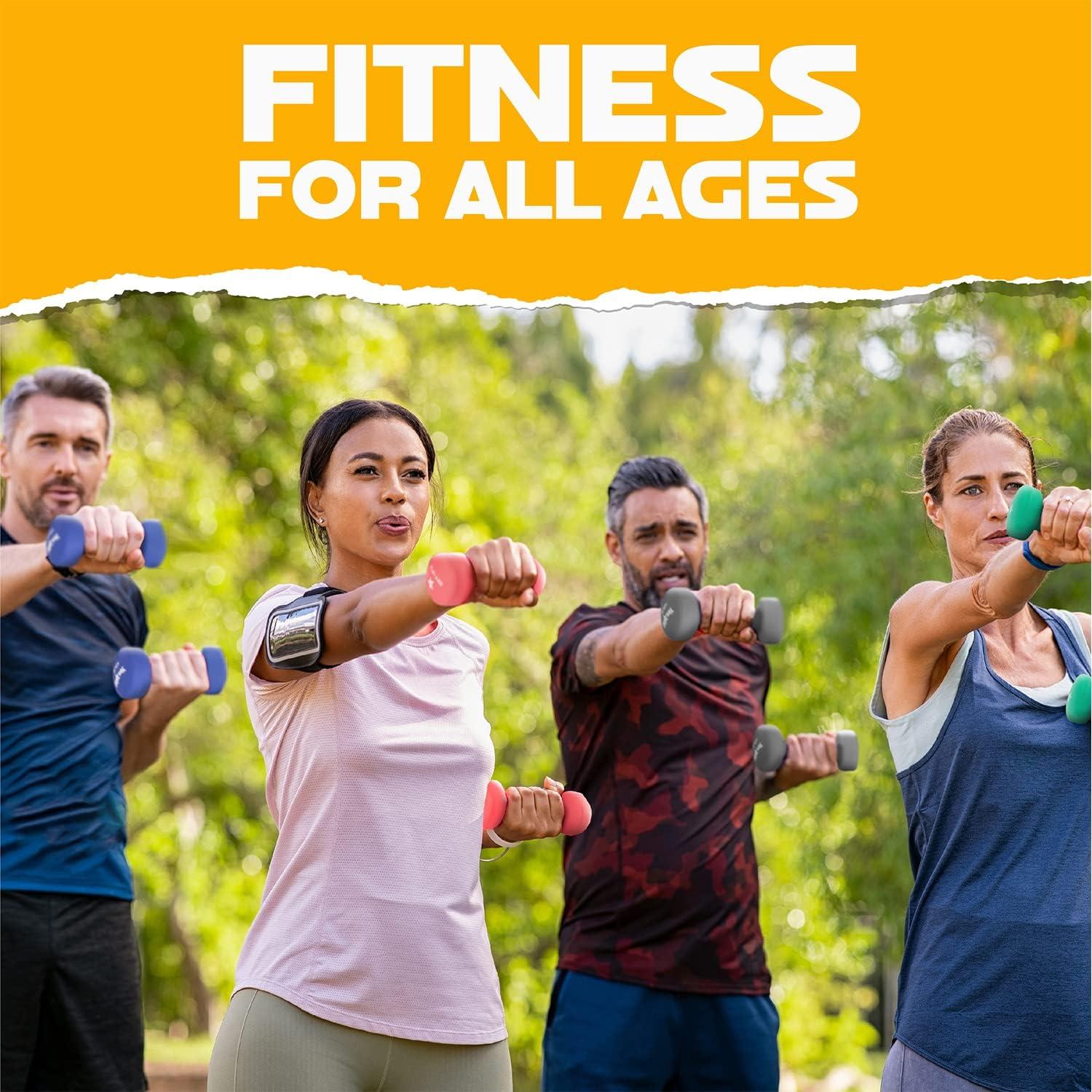 image:imageYes4All Neoprene Coated Dumbbell Hand Weight Sets of 2 Multiple Weight Options with 15 Colors Antiroll AntiSlip Hexagon ShapeG Orange 8lbs Pair