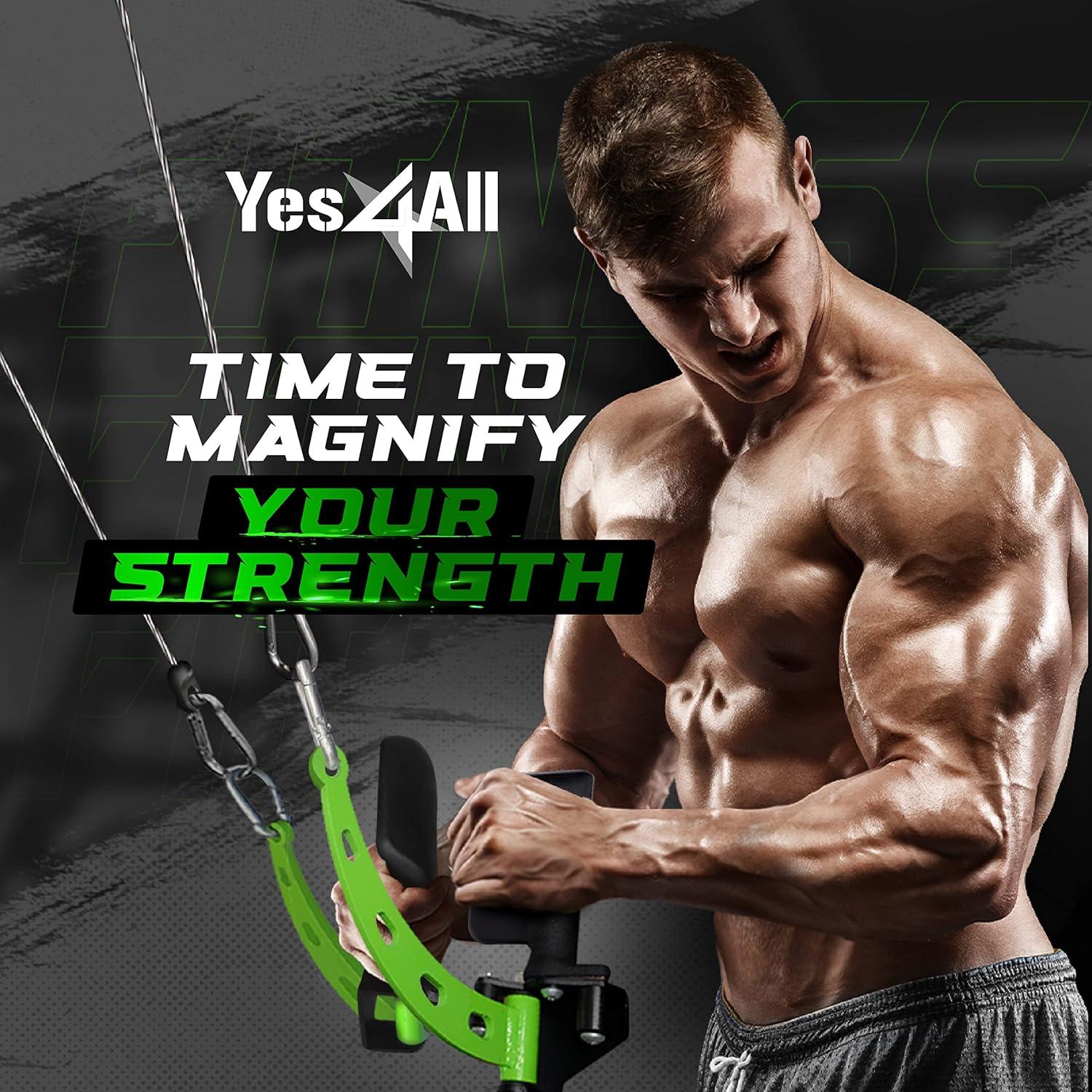 image:imageYes4All Neutral Paddle Grip LAT Pull Down Bar Range of Motion Spreader Handle Cable AttachmentsPaddle Grip Press Down Attachment