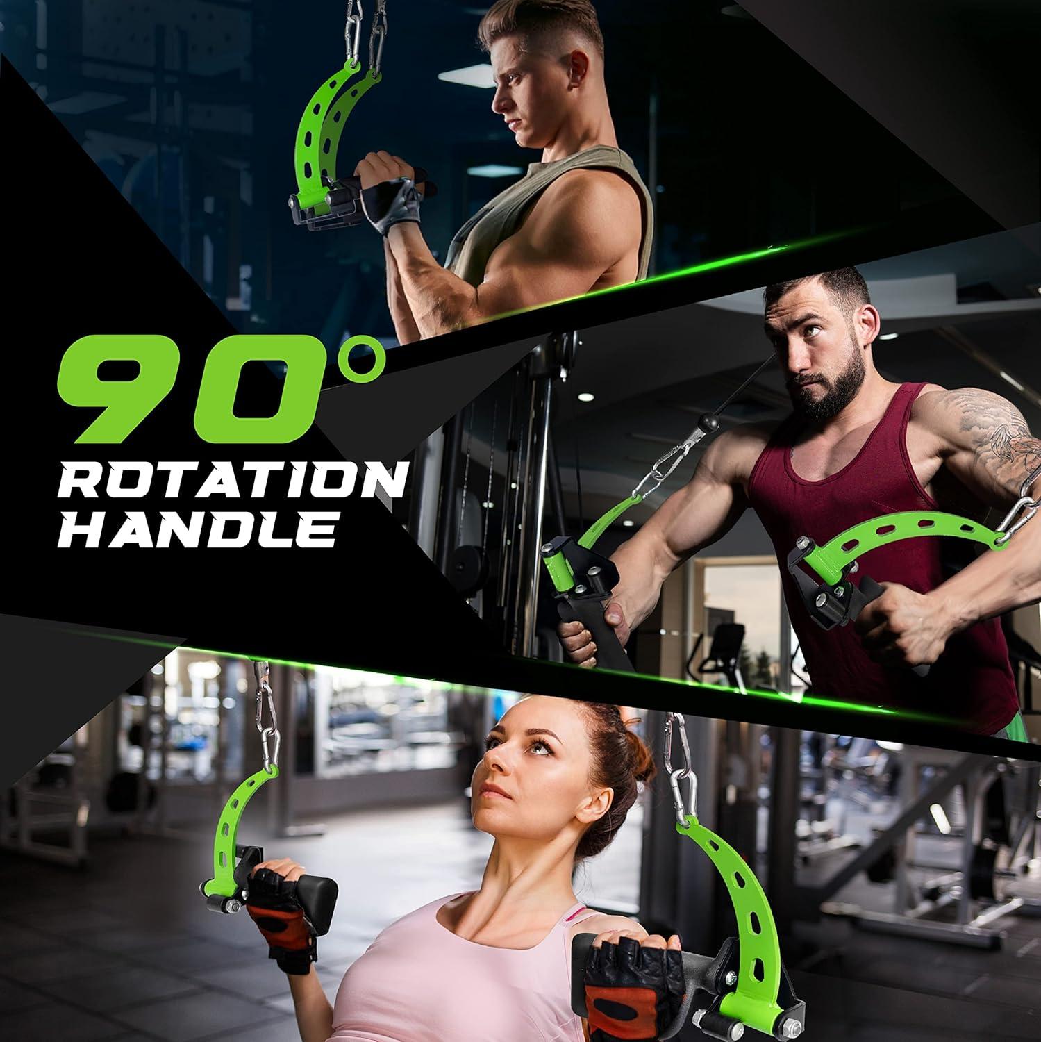 image:imageYes4All Neutral Paddle Grip LAT Pull Down Bar Range of Motion Spreader Handle Cable AttachmentsPaddle Grip Press Down Attachment