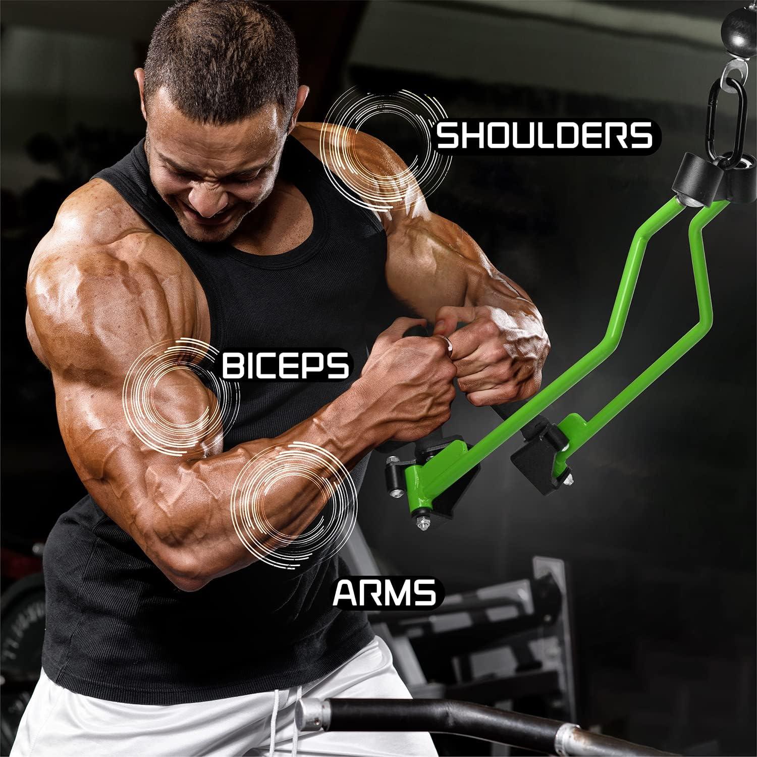 image:imageYes4All Neutral Paddle Grip LAT Pull Down Bar Range of Motion Spreader Handle Cable AttachmentsSpreader Bar Attachment