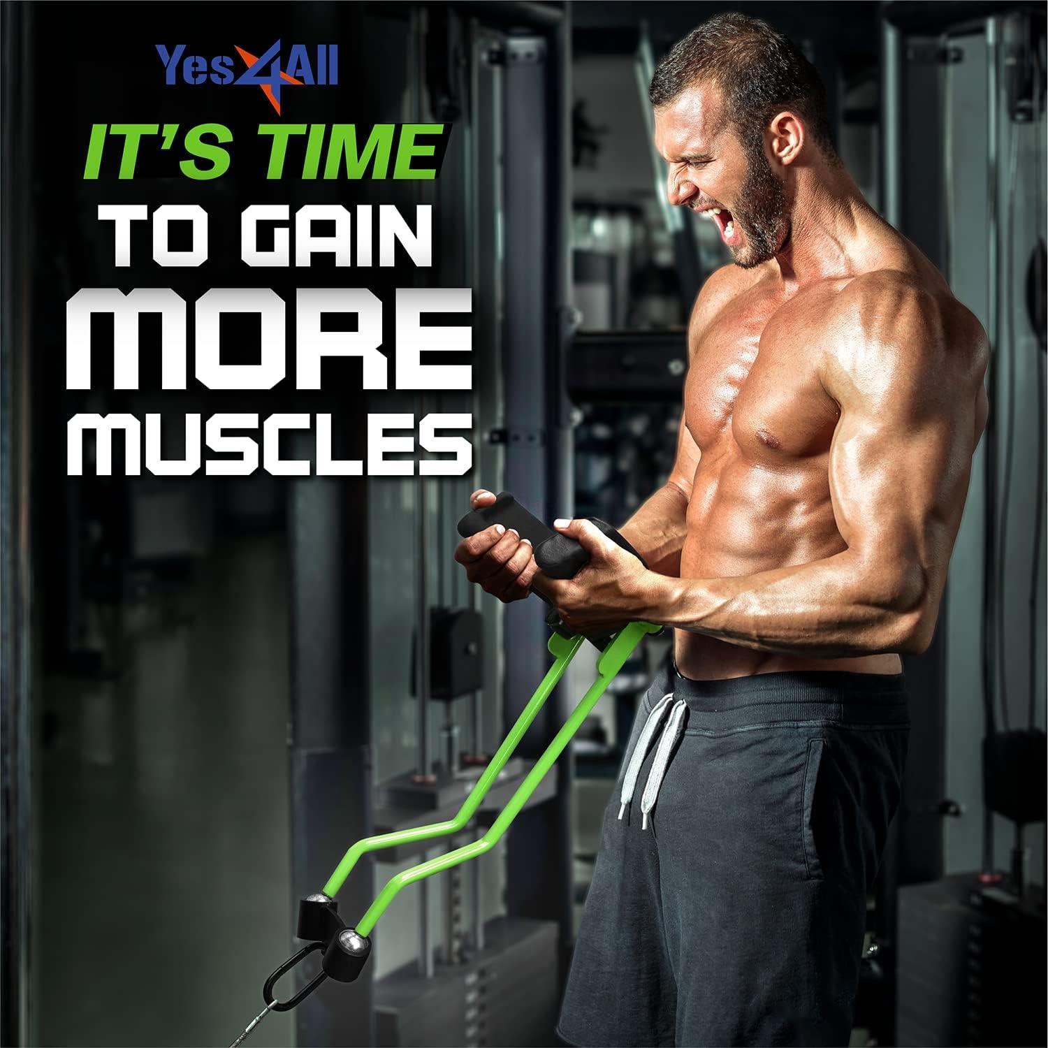 image:imageYes4All Neutral Paddle Grip LAT Pull Down Bar Range of Motion Spreader Handle Cable AttachmentsSpreader Bar Attachment