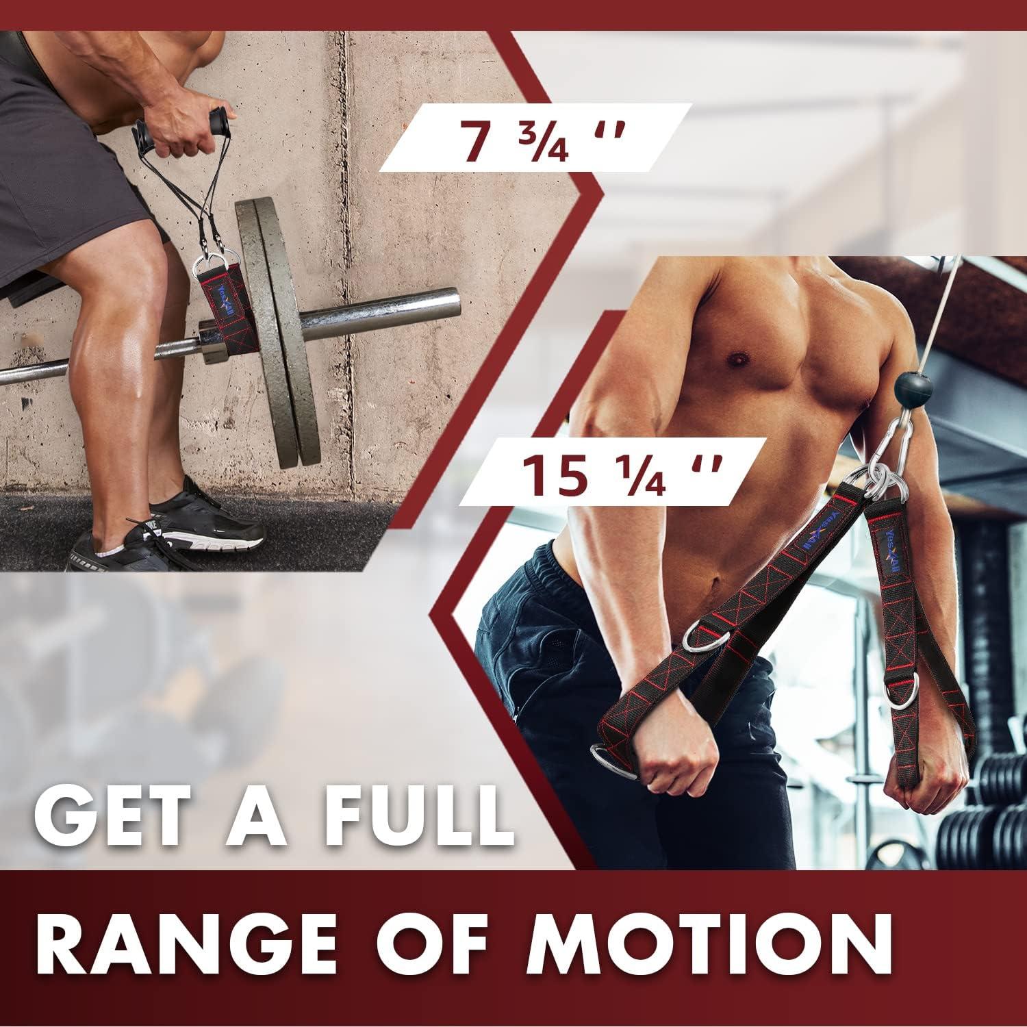 image:imageYes4All Neutral Paddle Grip LAT Pull Down Bar Range of Motion Spreader Handle Cable AttachmentsTricep Strap Extension