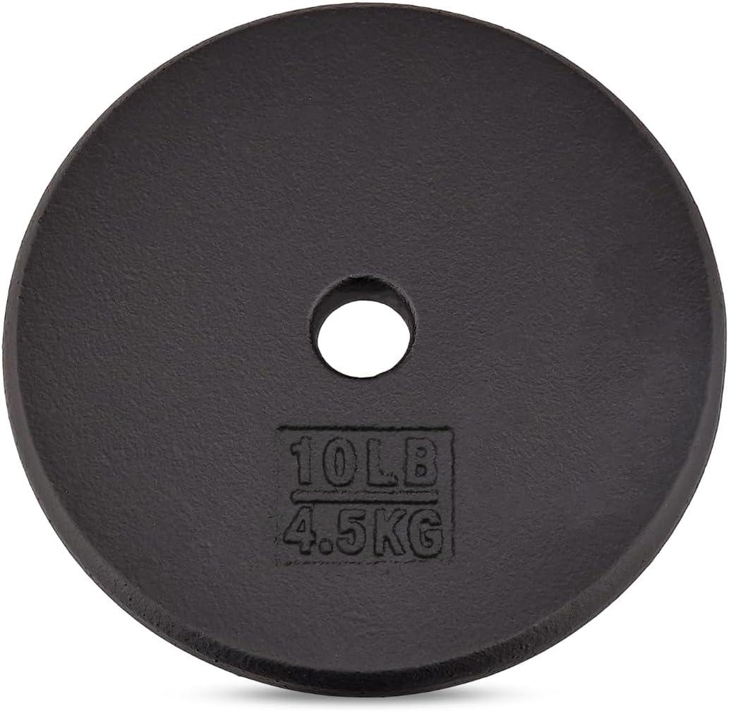 image:imageYes4All Standard 1 Cast Iron Weight Plate Ideal for Strength Training Multiple Weight 5LB to 25LB Single amp Set of 41Inch Center