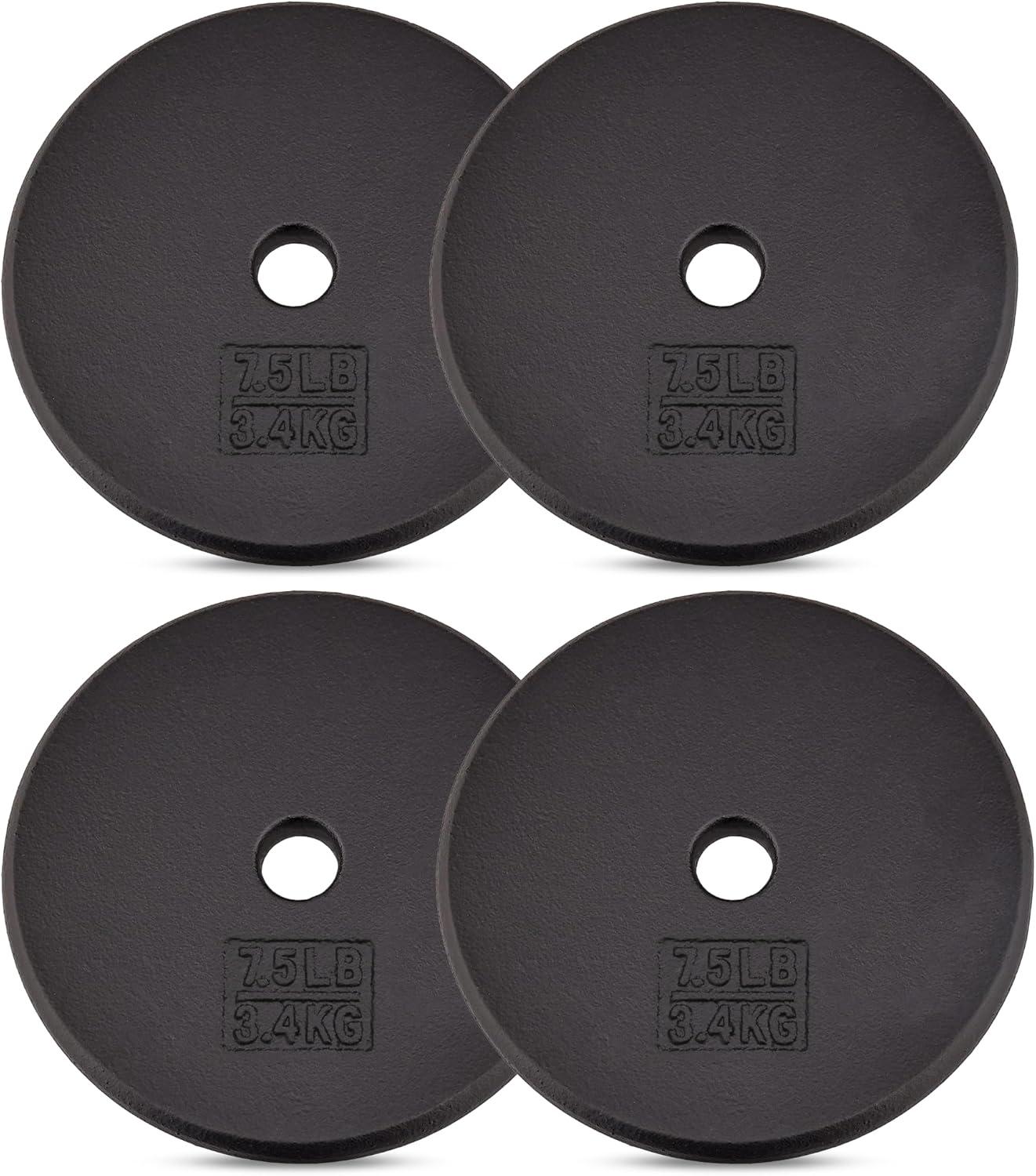 image:imageYes4All Standard 1 Cast Iron Weight Plate Ideal for Strength Training Multiple Weight 5LB to 25LB Single amp Set of 41Inch Center