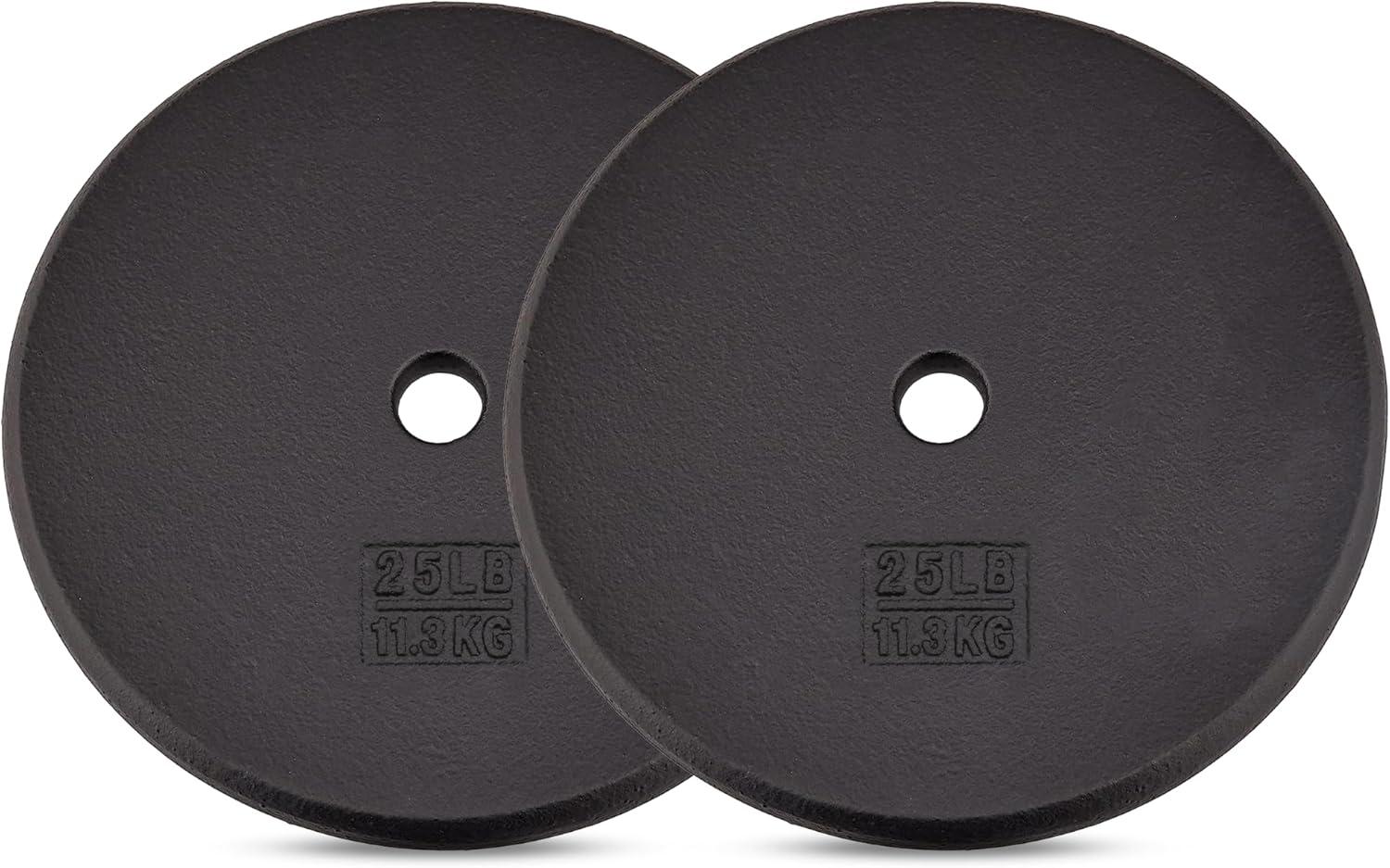 image:imageYes4All Standard 1 Cast Iron Weight Plate Ideal for Strength Training Multiple Weight 5LB to 25LB Single amp Set of 41Inch Center