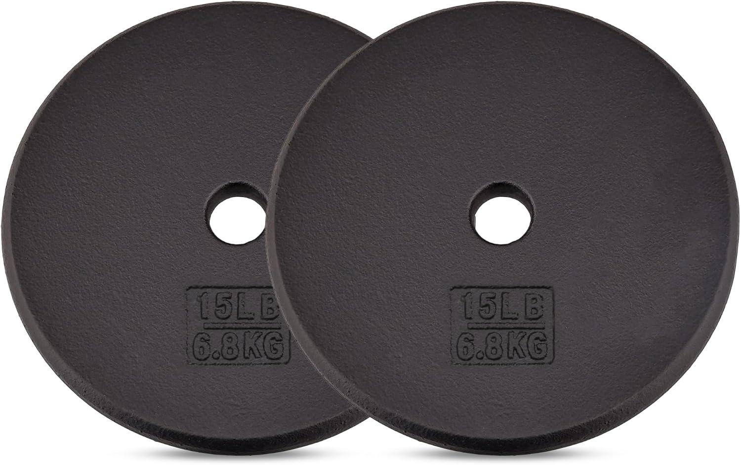 image:imageYes4All Standard 1 Cast Iron Weight Plate Ideal for Strength Training Multiple Weight 5LB to 25LB Single amp Set of 41Inch Center