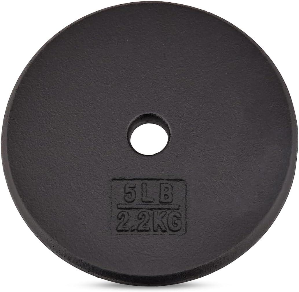 image:imageYes4All Standard 1 Cast Iron Weight Plate Ideal for Strength Training Multiple Weight 5LB to 25LB Single amp Set of 41Inch Center
