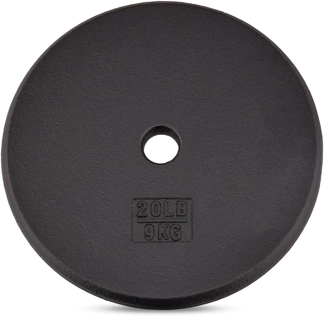 image:imageYes4All Standard 1 Cast Iron Weight Plate Ideal for Strength Training Multiple Weight 5LB to 25LB Single amp Set of 41Inch Center