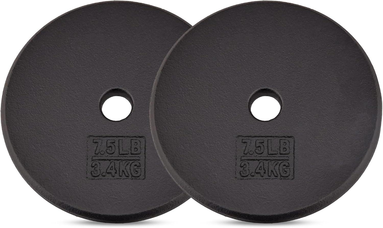 image:imageYes4All Standard 1 Cast Iron Weight Plate Ideal for Strength Training Multiple Weight 5LB to 25LB Single amp Set of 41Inch Center
