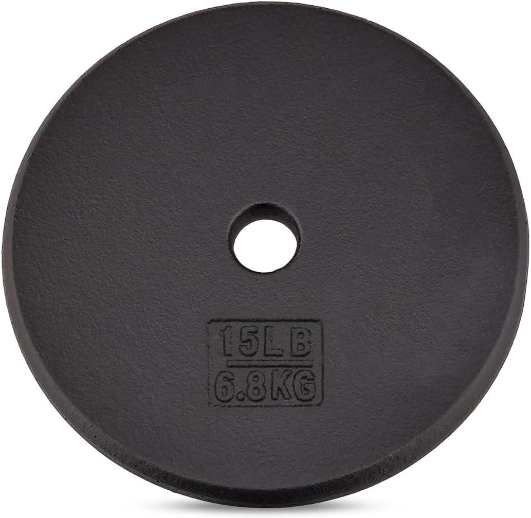 image:imageYes4All Standard 1 Cast Iron Weight Plate Ideal for Strength Training Multiple Weight 5LB to 25LB Single amp Set of 41Inch Center