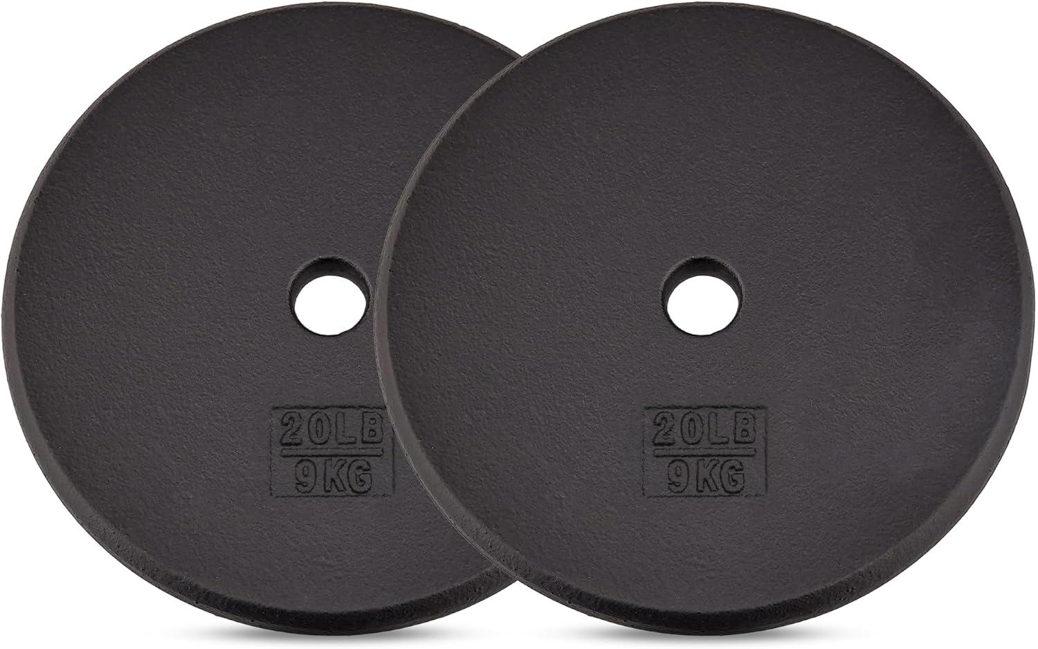 image:imageYes4All Standard 1 Cast Iron Weight Plate Ideal for Strength Training Multiple Weight 5LB to 25LB Single amp Set of 41Inch Center