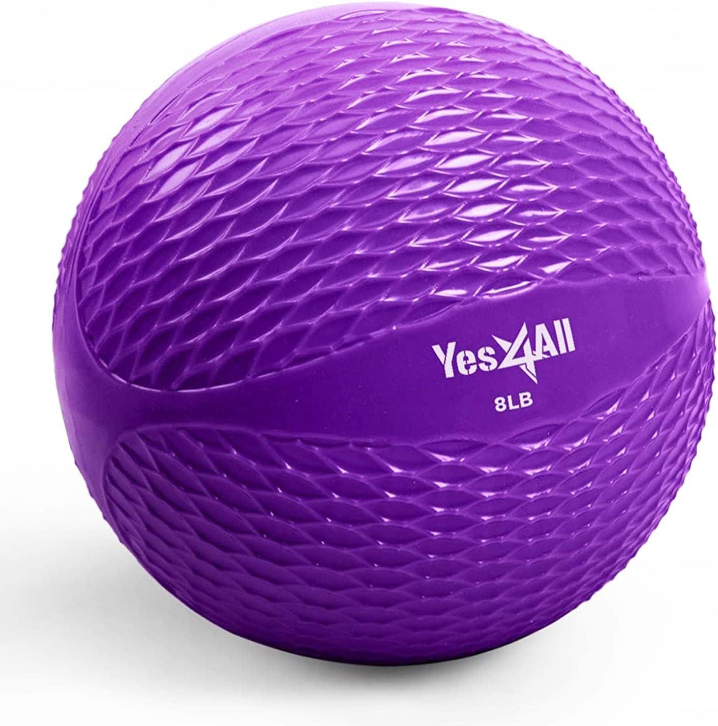 image:imageYes4All Weighted Toning Balls for Exercise Soft Medicine Balls for Exercise Pilates Yoga Balance Flexibility 210lbsK 8lb Purple